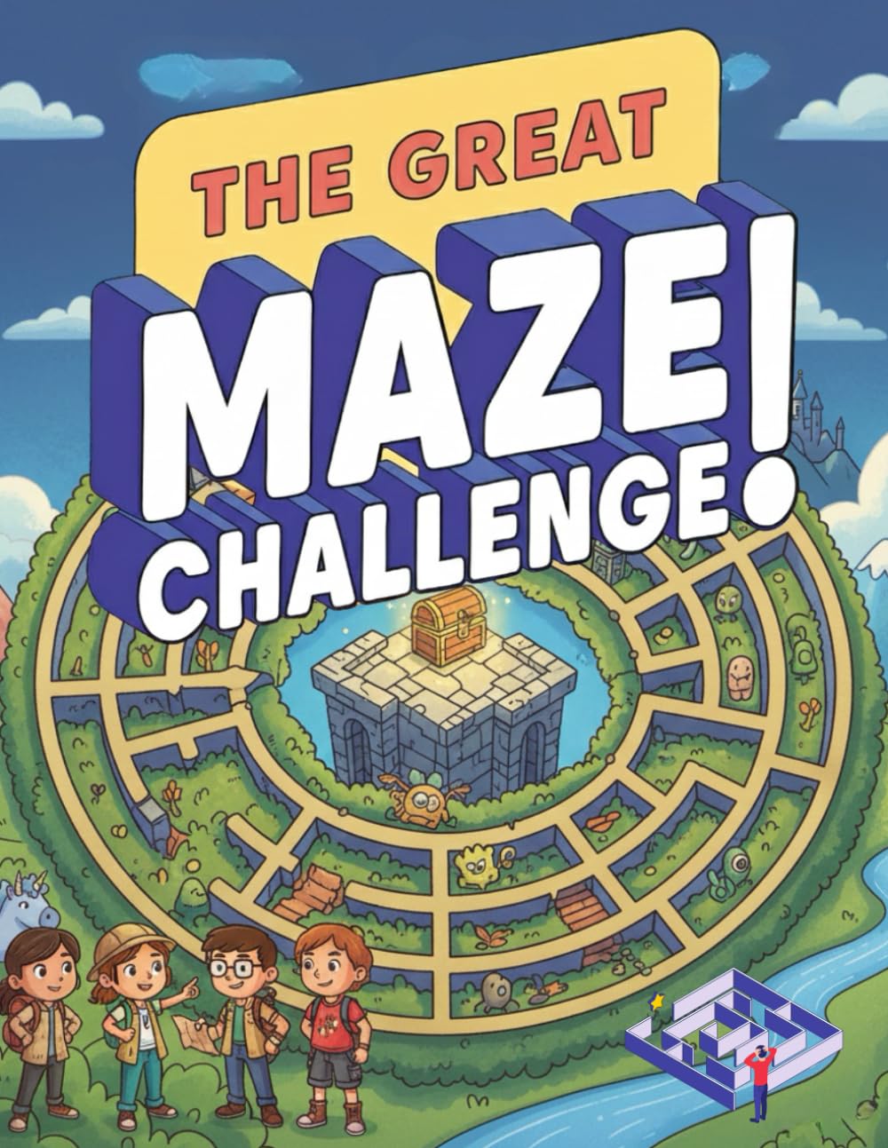 The GREAT Maze Challenge for Kids: The Super Duper Maze Adventure: An Amazing Collection of Puzzles and Games for Kids – Includes Hidden Pictures.