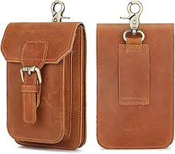 BAIGIO Étui de Ceinture Pochette Téléphone Holster Cuir Sacoche Ceinture Homme Petit Sacoche Taille avec Fermoir/Passant De Ceinture
