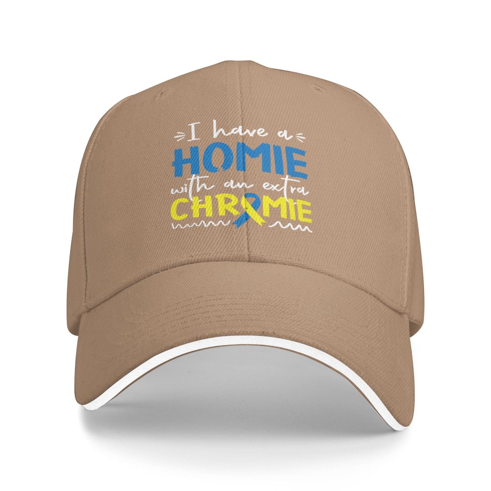 Kwqdozf Unisex Natural Down Syndrome Awareness Hat For Friend Homie Down Syndrome Baseball Cap