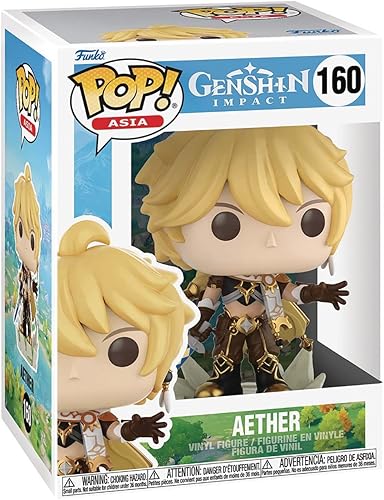 Miniatura 2 de POP Genshin Impact - Figura de vinilo Aether Funko (paquete con funda protectora de caja compatible), multicolor, 3.75 pulgadas
