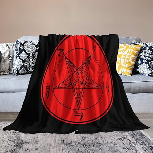 Miniatura 8 de Satanic Baphomet Goat Symbol Soft Throw Blanket Flannel Warm Cozy Blanket for Couch Sofa Bedroom Travel