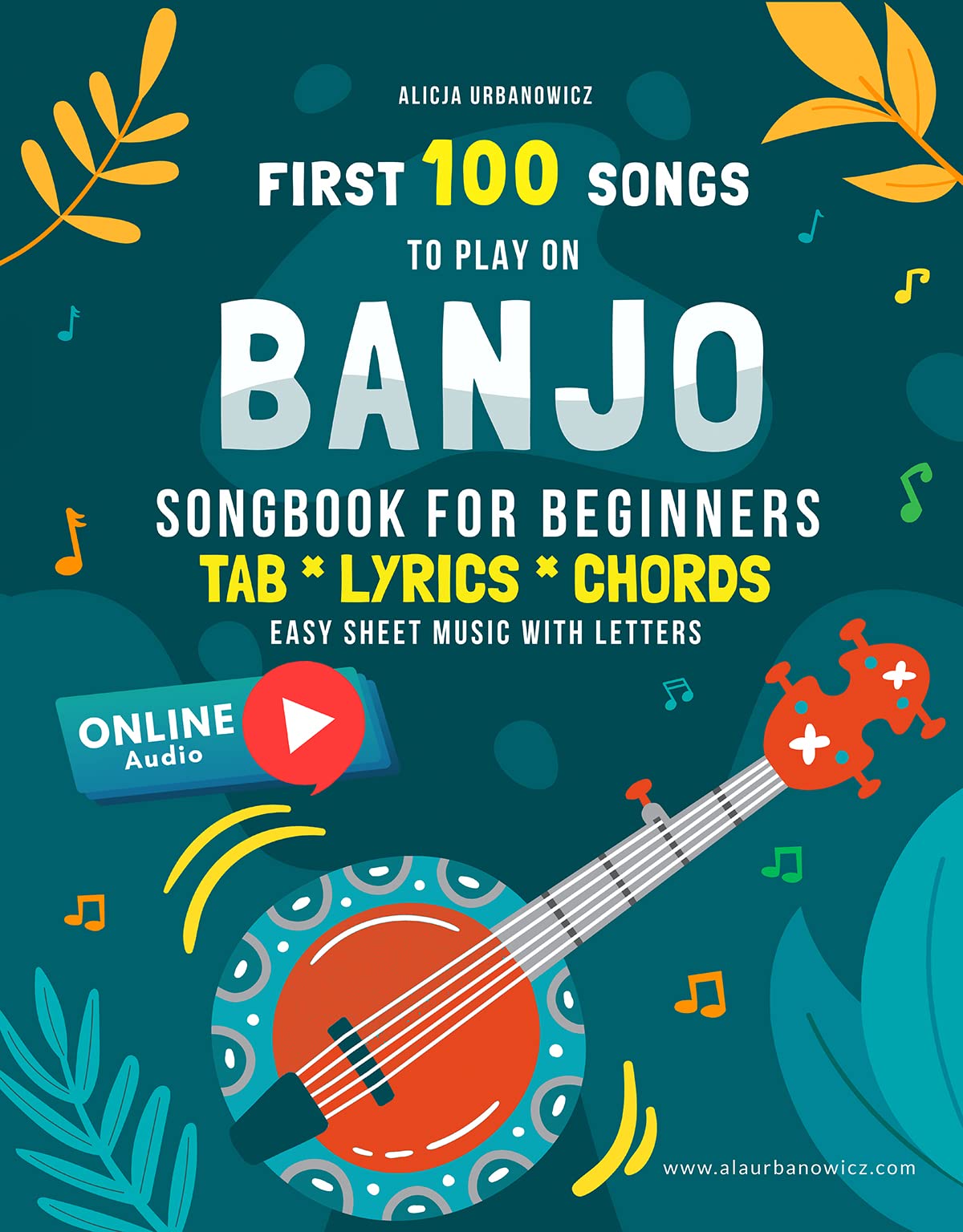 Partition pour Banjo Débutant pour surmonter le solfège avec tablatures claires et paroles