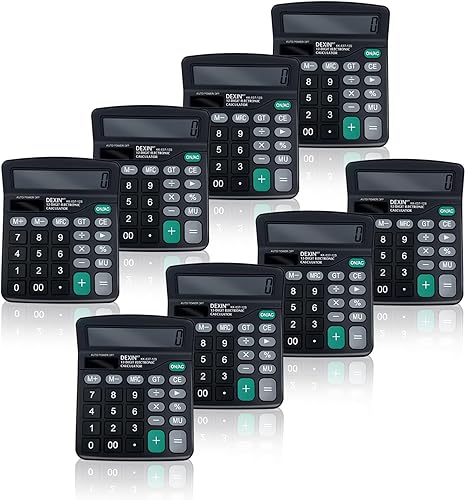 Calculadoras solares de escritorio con botón grande básico para estudiantes Calculadora de mano de oficina simple de 12 dígitos Pantalla grande de 4