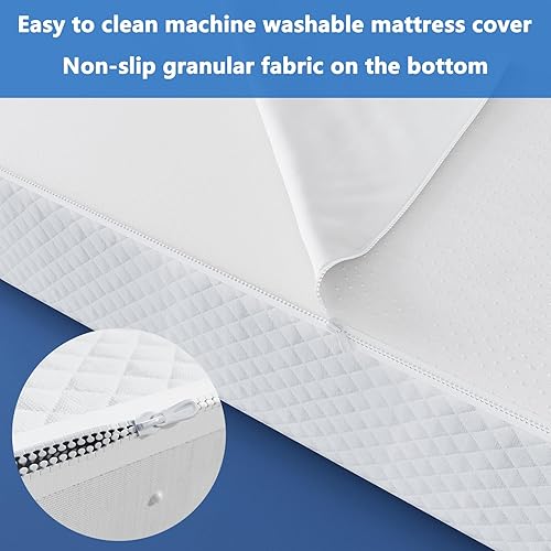 Miniatura 5 de Rhyme source Colchón de repuesto de espuma viscoelástica de gel frío de 4.5 pulgadas para sofá cama y sofá, cama, tamaño individual, certificado