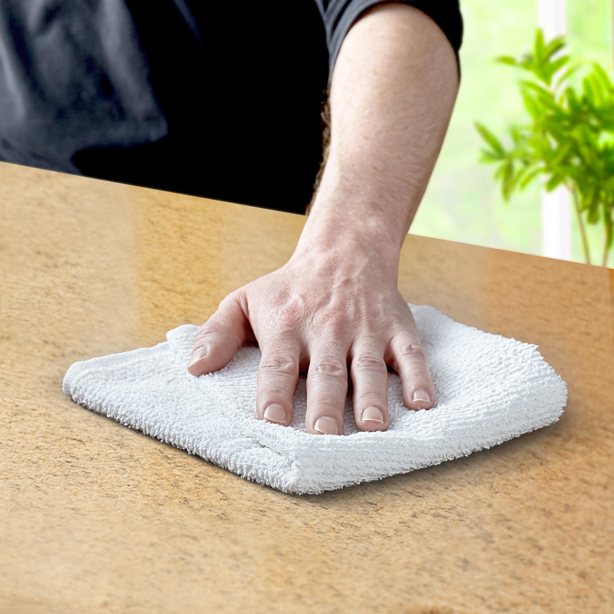 Avalon Towels Frottee-Wischtücher (Vorteilspackung, 36 Stück), Größe 35,6 x 43,2 cm, saugfähig und langlebig, Mehrzweck-Reinigungstücher, Baumwollreinigungstücher, Frottee-Lappen, wiederverwendbarer
