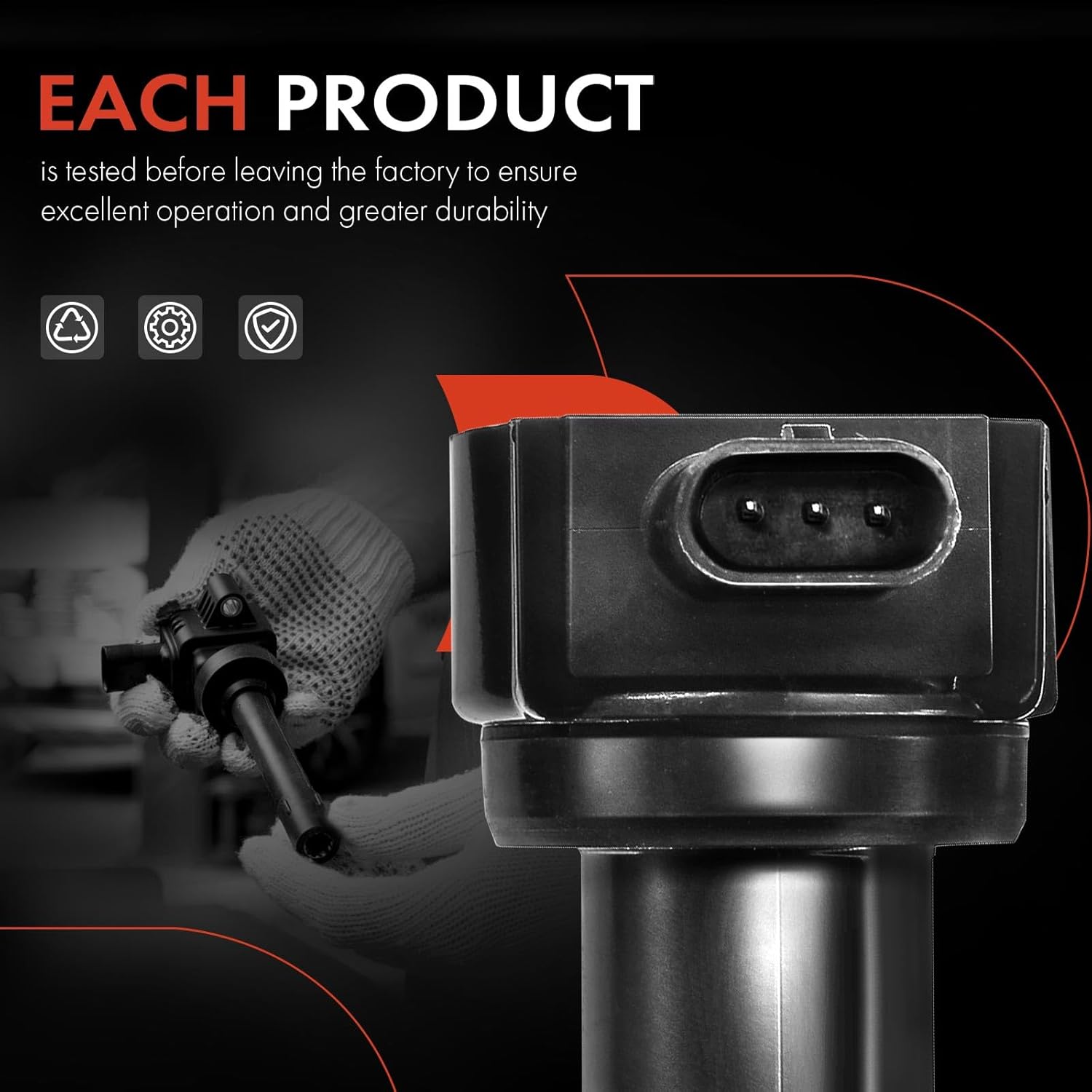 A-Premium 4PCS Ignition Coil Packs Compatible with Dodge, Jeep & Chrysler Vehicles - 1.8L 2.0L 2.4L - Journey 2009-2020, Avenger 2008-2014, Caliber 2007-2012, Patriot Compass 2007-2017, 200, Sebring