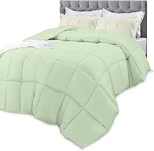 Utopia Bedding Comforters King Size, All Season Duvet Insert, Down Alternative Box Stitched Bed Comforter with Corner Tabs, Machine Washable (Sage Green)