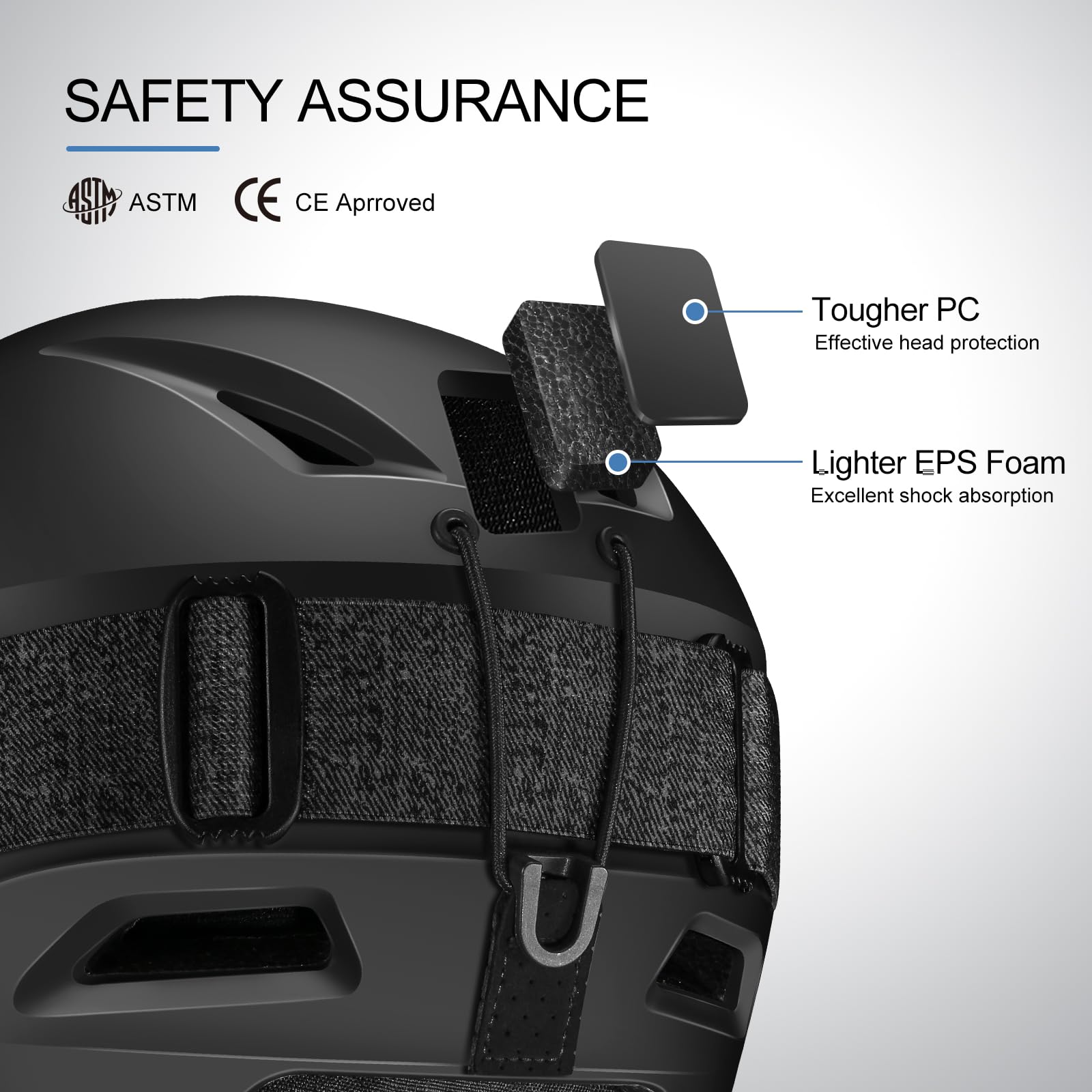 Odoland Casco de Esquí con Gafas, Casco de Nieve Ajustable Ligero para Snowboard y Esquiar Adultos