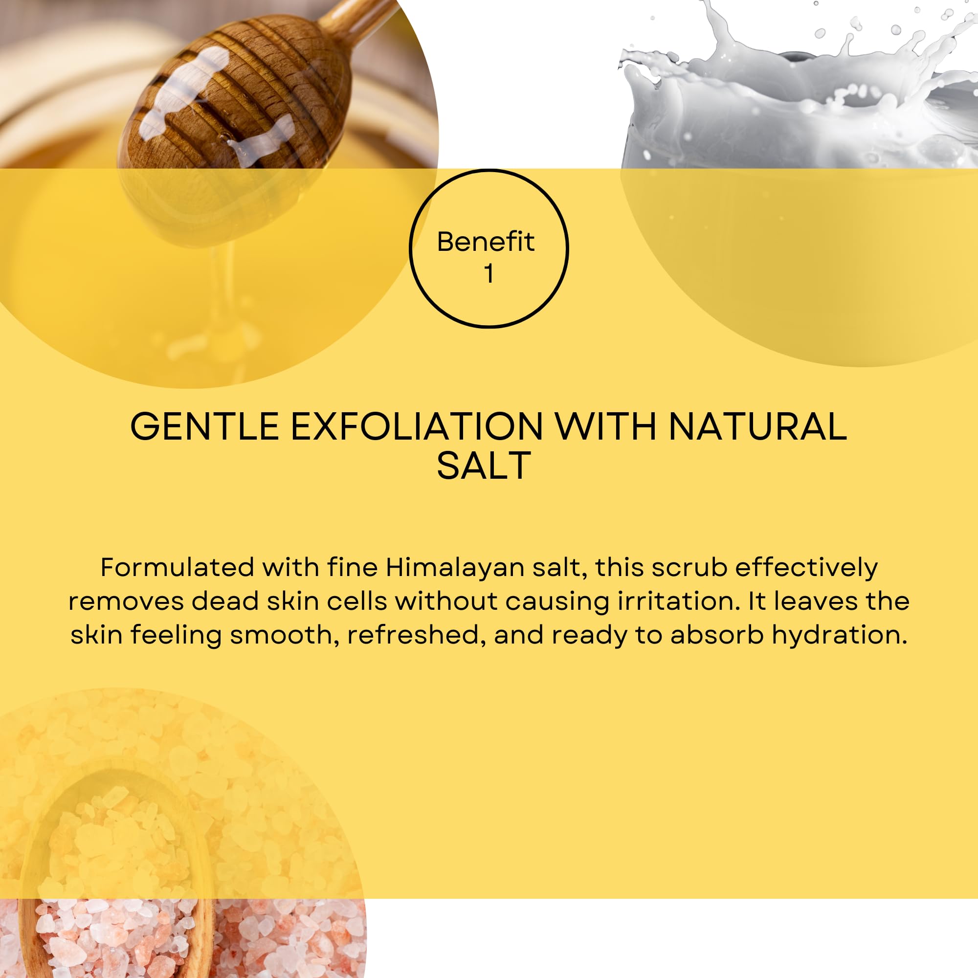 SNB Professional scrub per il corpo e le mani con sale dell'Himalaya, miele e latte 300 ml – esfoliante delicato per la pelle liscia – Con lanolina, burro di karitè, estratto di polline d'api e