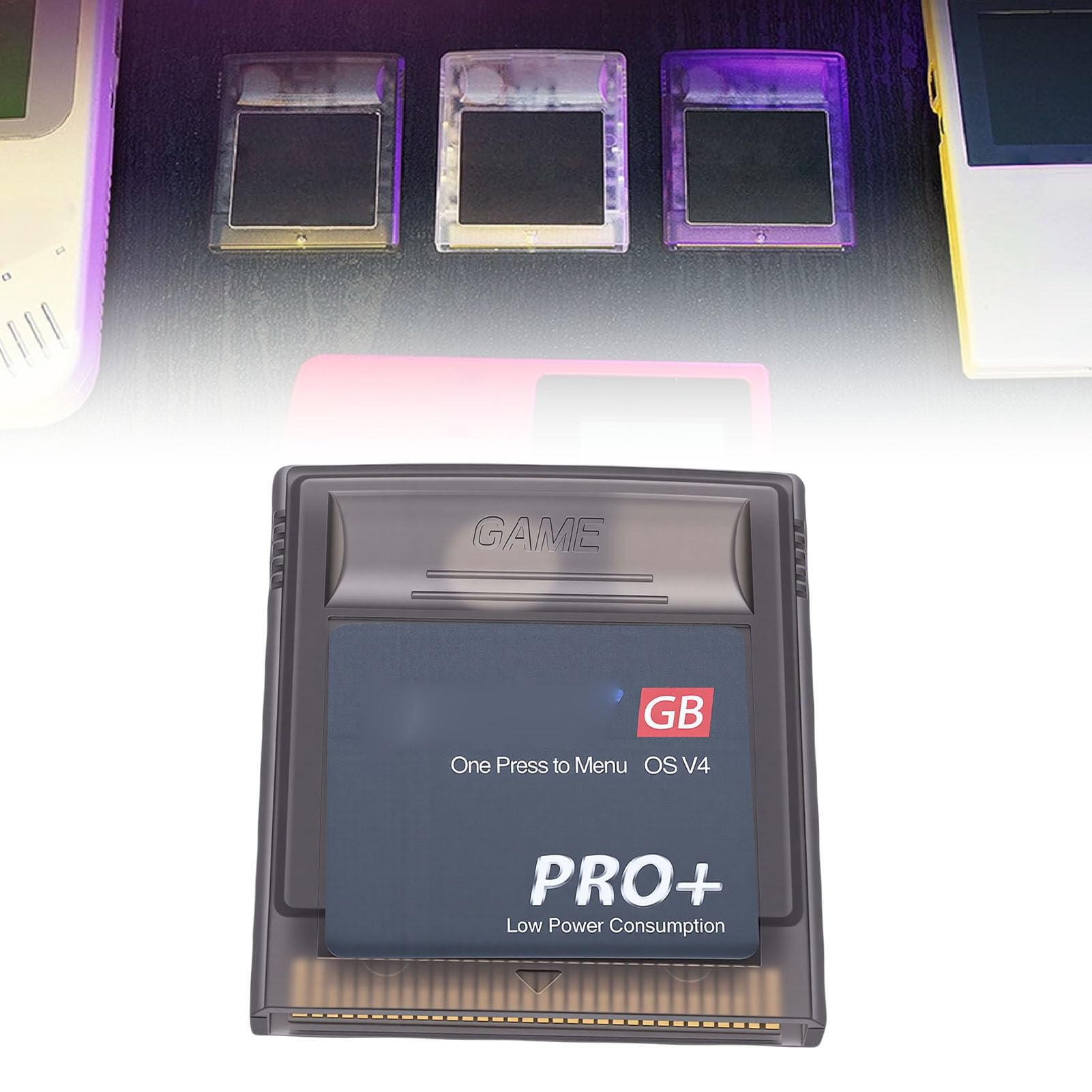Sxhlseller Cartouche Flash Gameboy, Cartouche Multi-jeux 1000 en 1 avec Carte Mémoire 4G, économie D'énergie Automatique, Compatible avec les Consoles GB GBC, Prend en Charge MBC1 MBC2 MBC3 (Gris