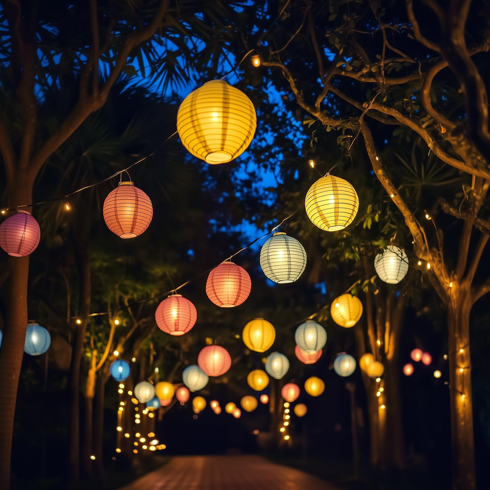 ZWOOS 16 LED Ballon Lumineux, Lampion Papier Ballon Blanc Chaud Lanterne Pour Décoration De Mariage, Halloween, Noël, Fête (blanc Chaud