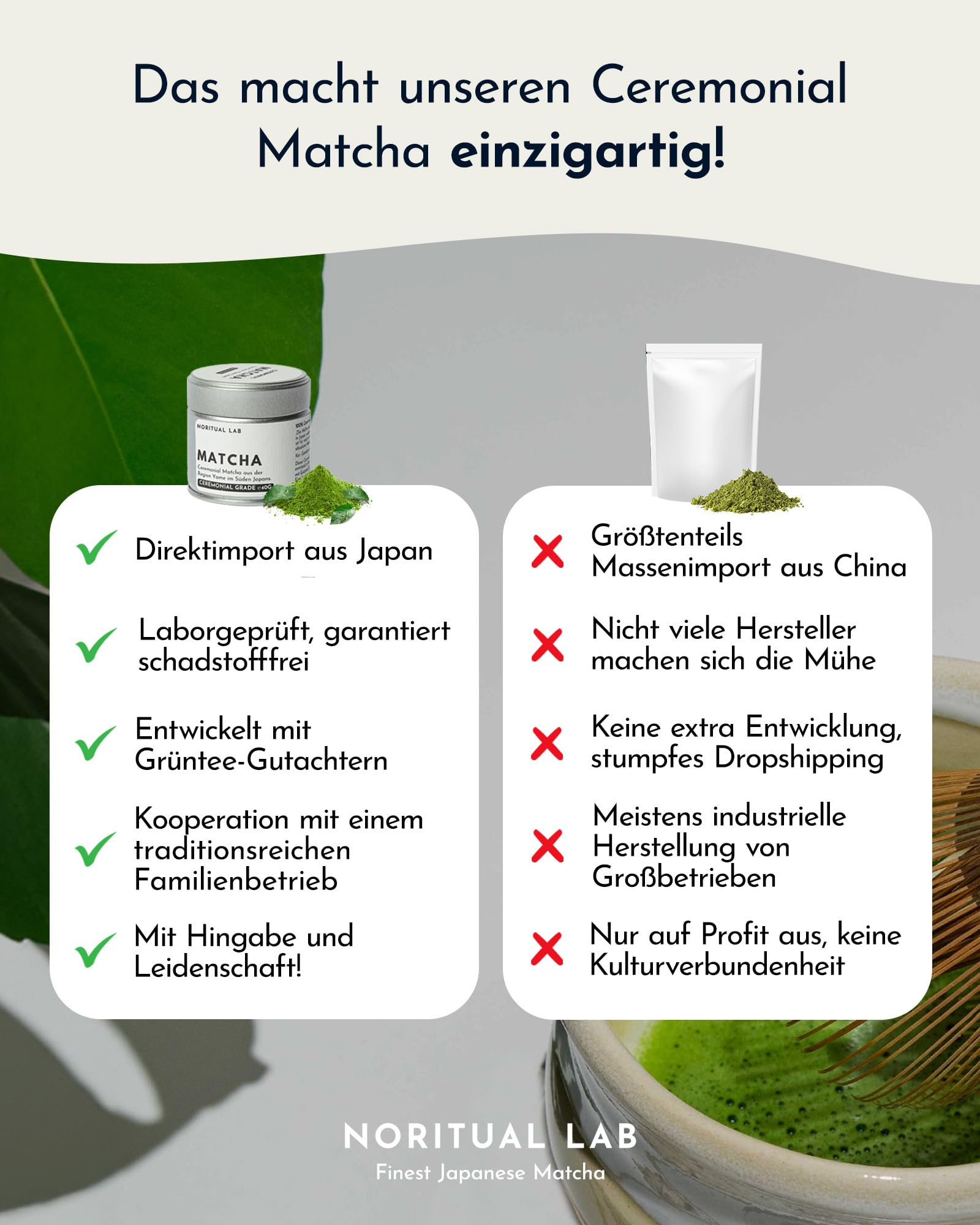 Ceremonial Matcha - Reines Matcha Pulver aus Japan - Ceremonial Grade - Original Matcha Grüntee - Erste Ernte - 100% Natürlich und Laborgeprüft