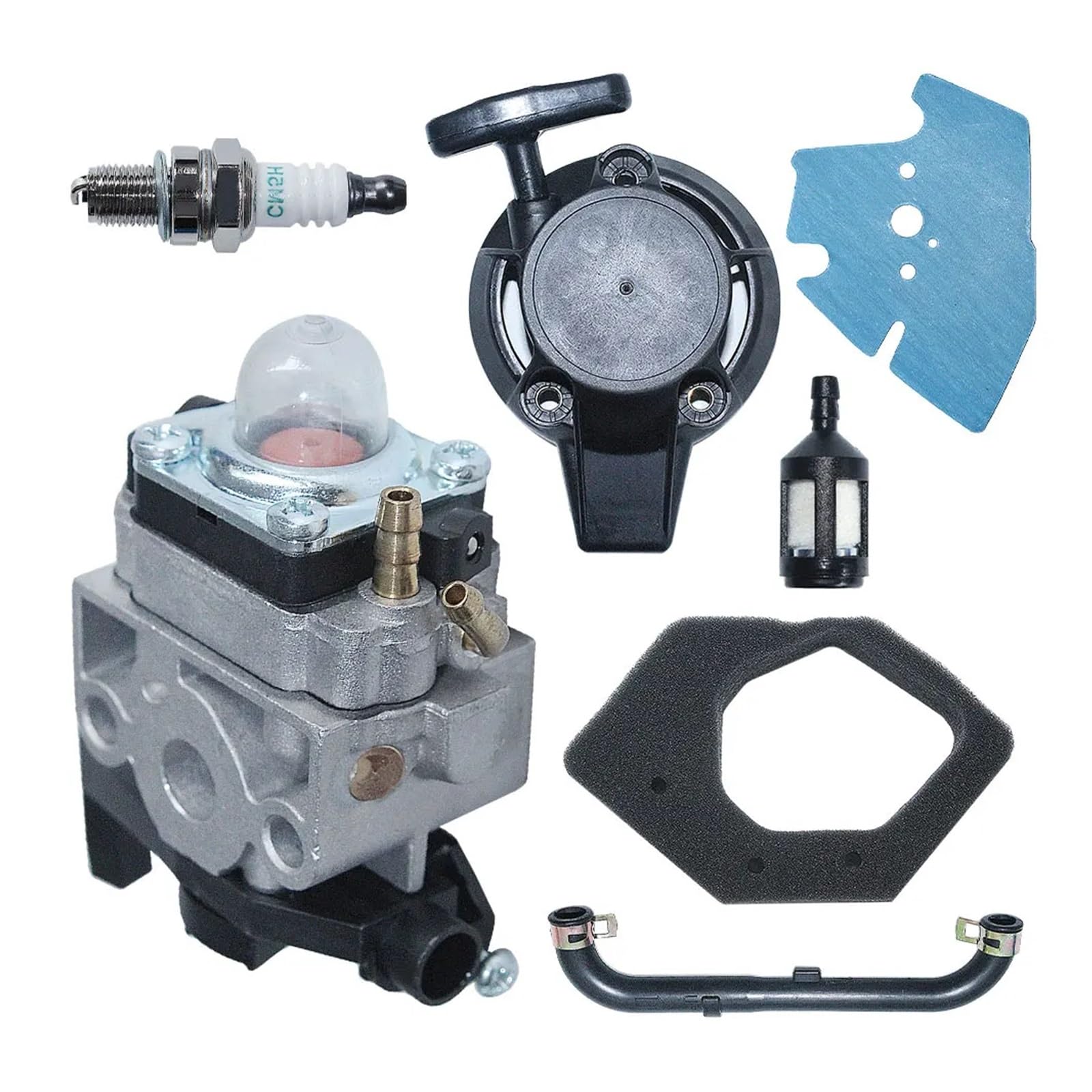 Kit de Juntas for carburador, Arranque de Retroceso, Filtro de Combustible, Manguera de Aceite, Compatible con Motor de cortacésped GX25 GX 25 de 4 Tiempos, pequeño.