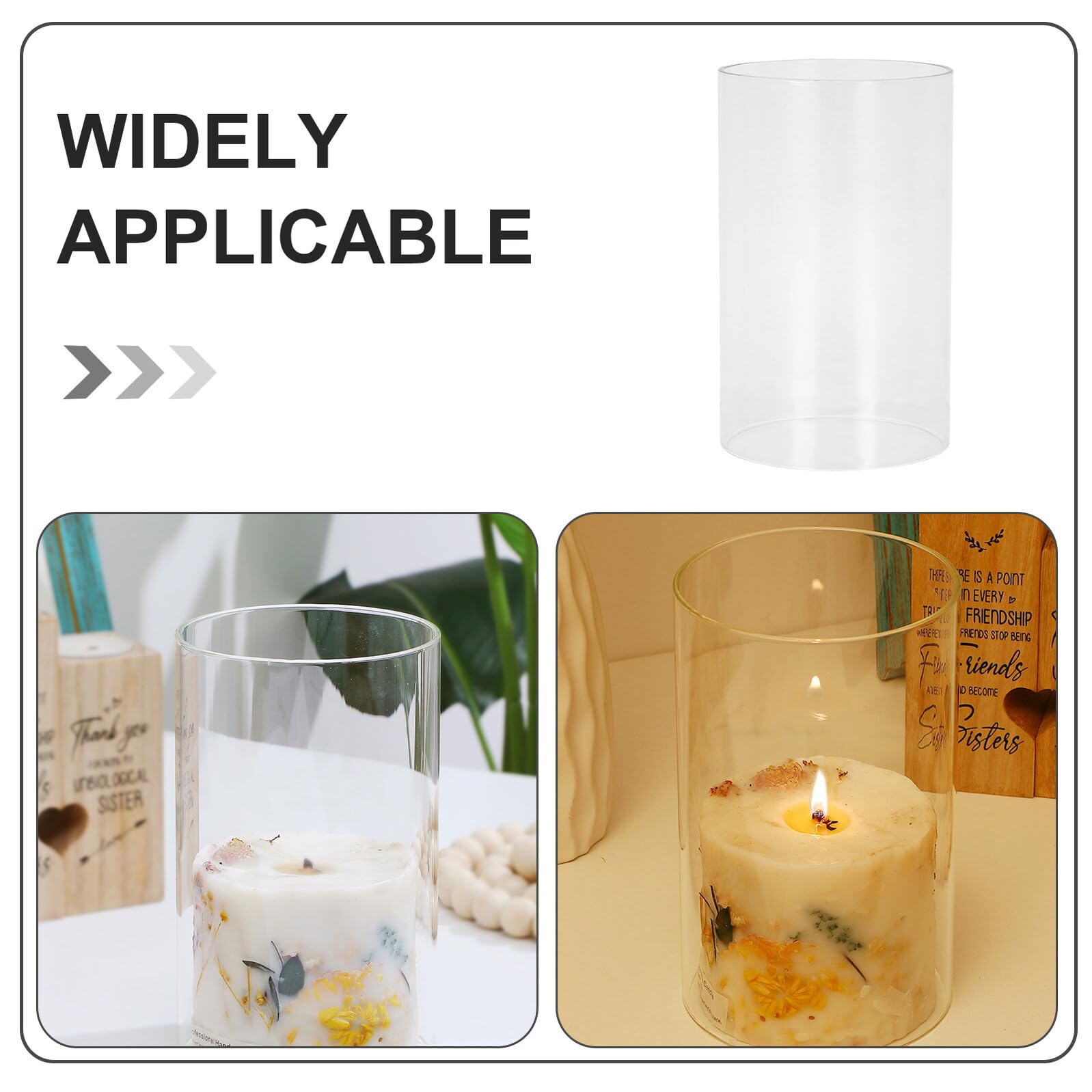 Angoily 2 Portacandele per Candele Trasparente: Barattoli per Candele Cilindrici Decorative - Candelabro Tavola Moderno Matrimonio Porta Candele per Decorazione Natalizia