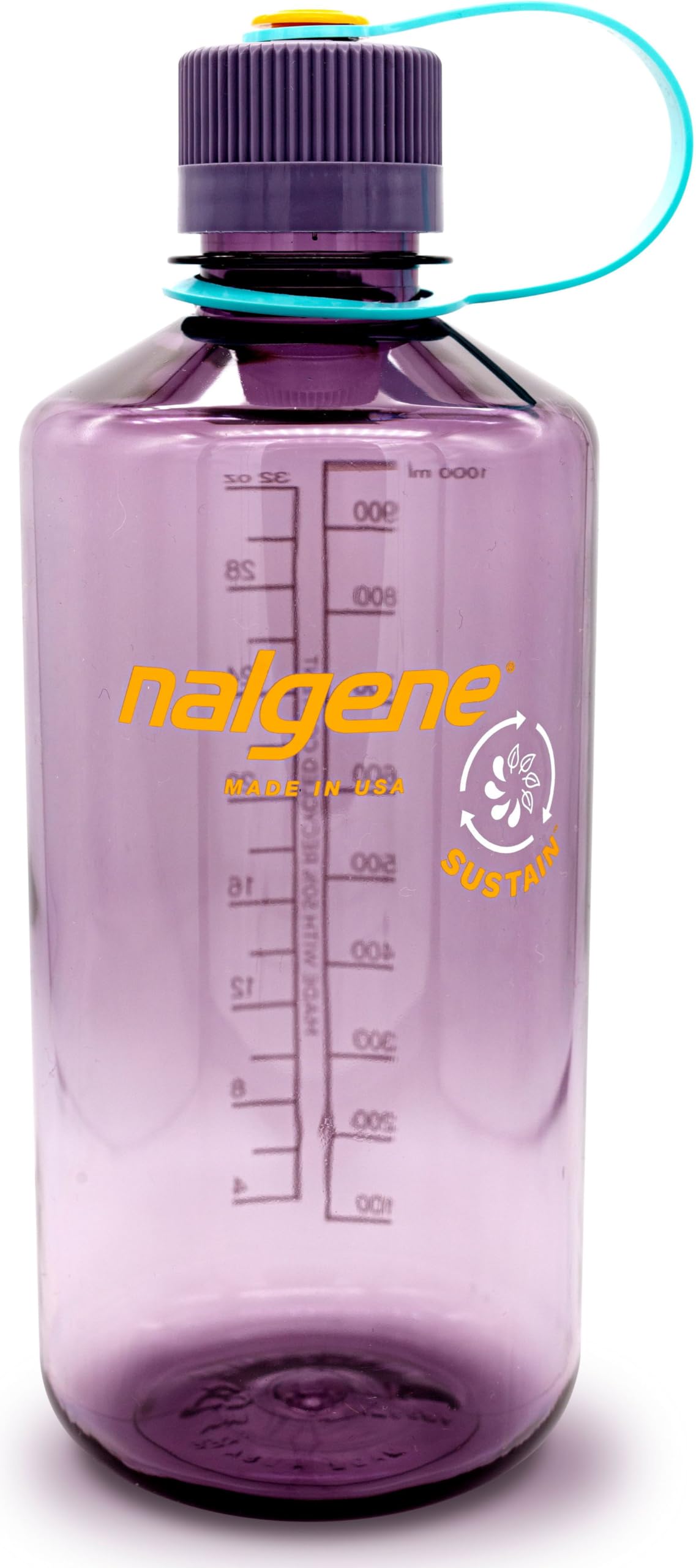 Nalgene Sustain Tritan BPA-Free Water Bottle Made with Material Derived from 50% Plastic Waste, 32 OZ, Narrow Mouth