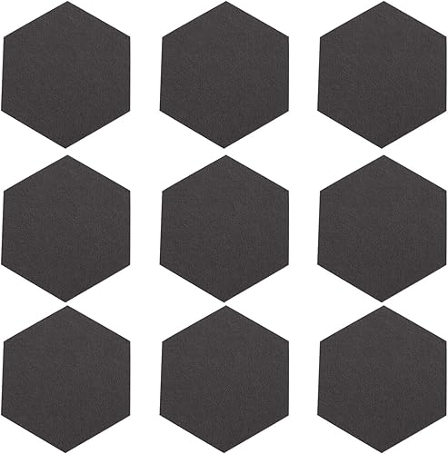 Miniatura 1 de MAGICLULU 12 calcomanías de fieltro para pared, tablero de letras de fieltro hexagonal, tablero de corcho en blanco, tablero de azulejos de fieltro,