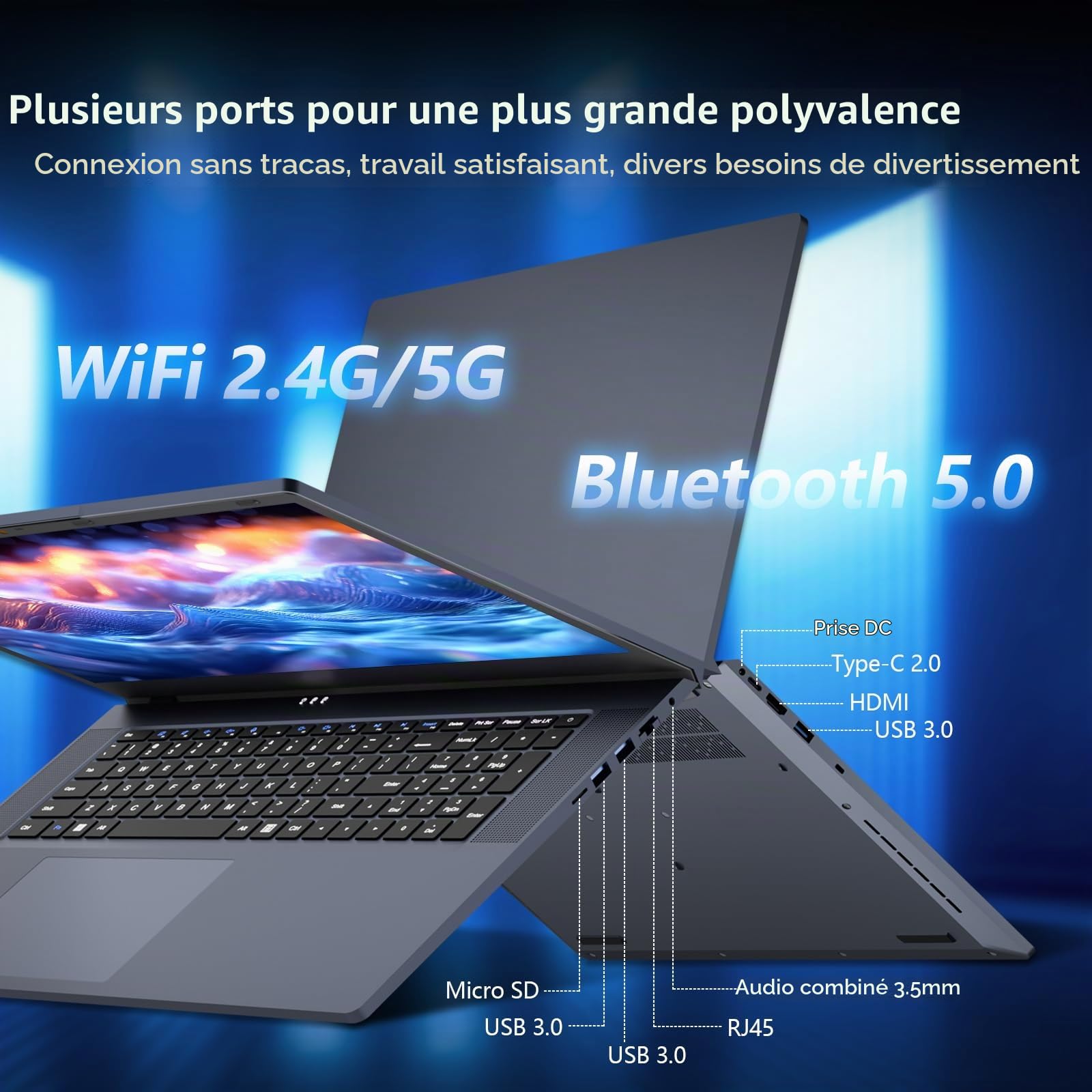 Ordinateur Portable 18,5", 24Go RAM - 1To SSD, Core jusqu'à 3,4