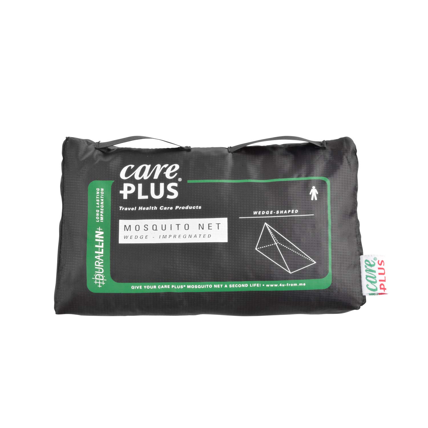 Care Plus Moustiquaire Imprégnée, 1 Personne, Voyage et Camping, Imprégnation Longue Durée, Wedge, Blanche