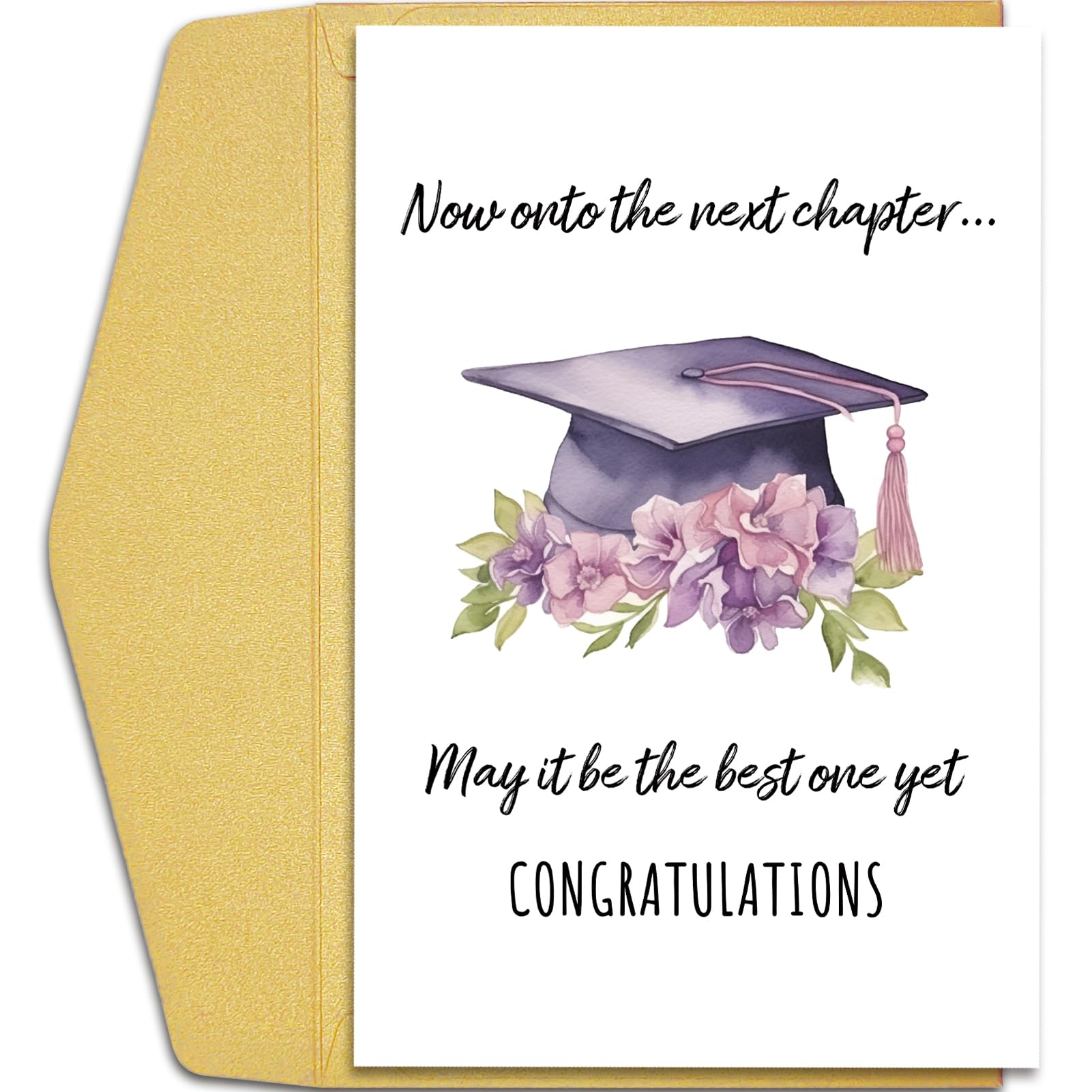 Graduation Congratulations Card for Daughter Granddaughter Niece Sister, Congrats Grad Cards for High School College Student, New Chapter Good Luck