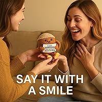 Vista 5 de Regalos de cumpleaños para ella, él, mujeres, hombres, novia, novio, decoración de escritorio de taza de café de ganchillo positivo, lindo regalo