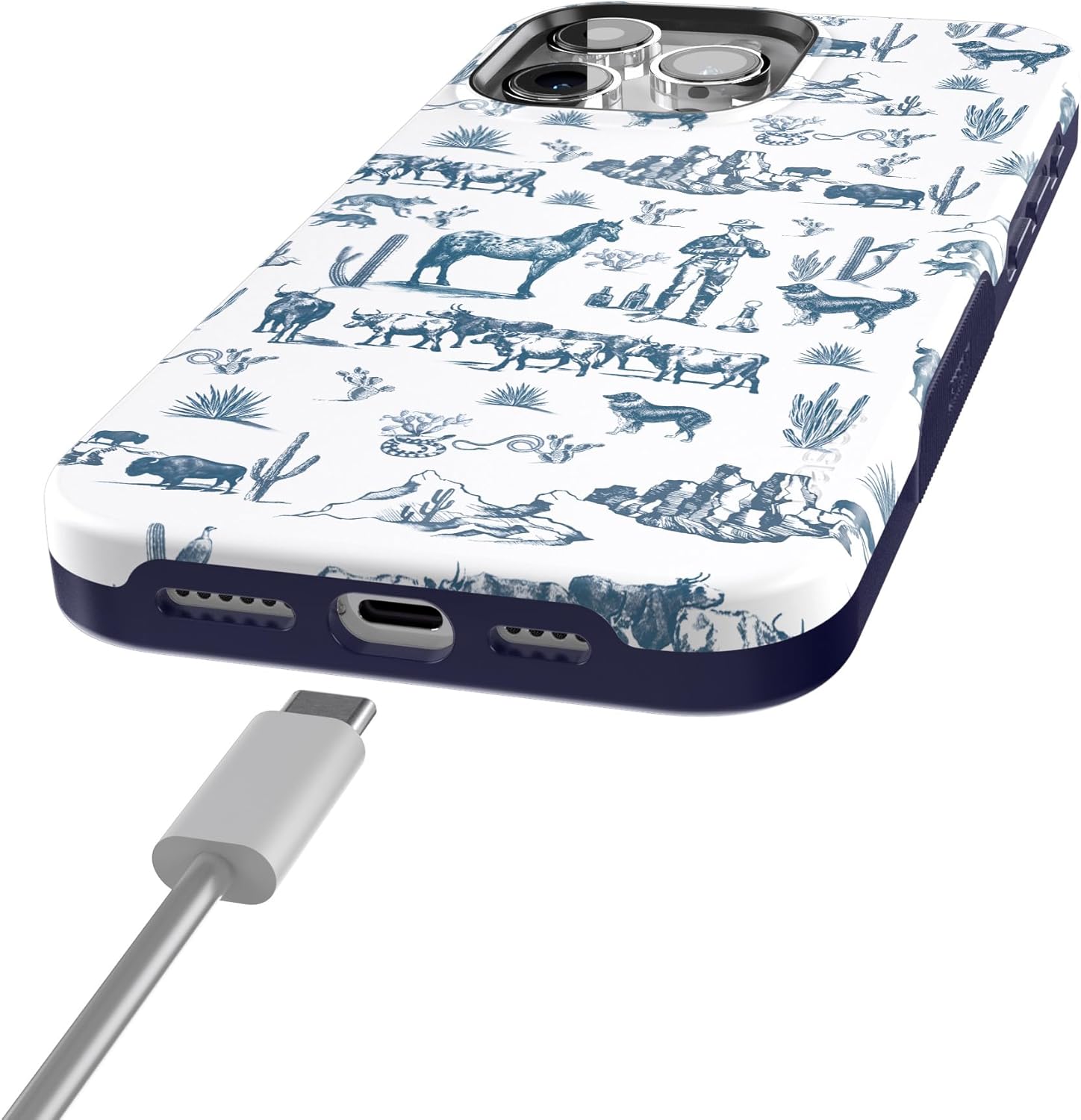 Casely iPhone 15 Pro Case | Wild West Adventure | Desert | Bold Protective Design | Compatible with MagSafe