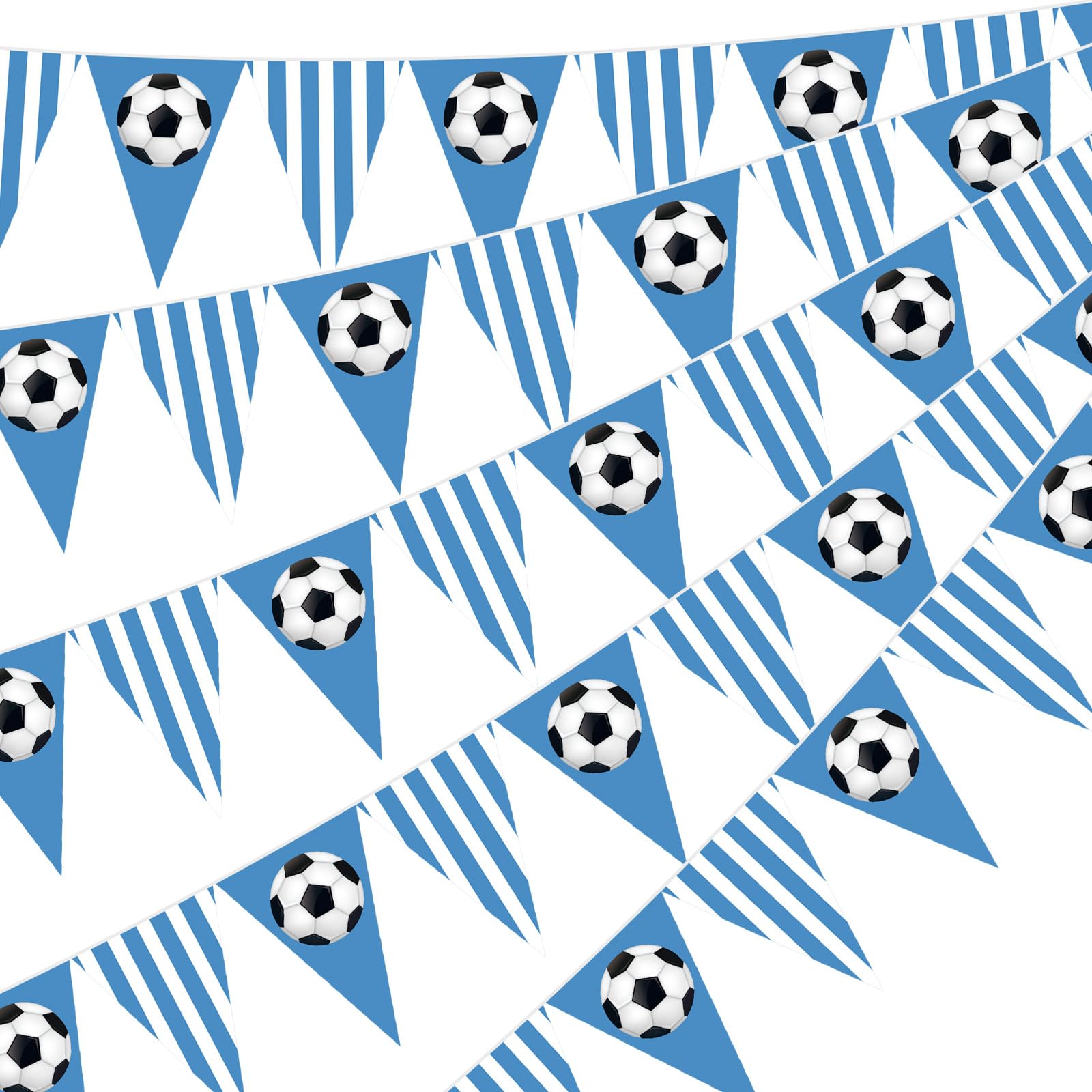Bannières de football Faccito de 15m pour la décoration de fête et de club sportif
