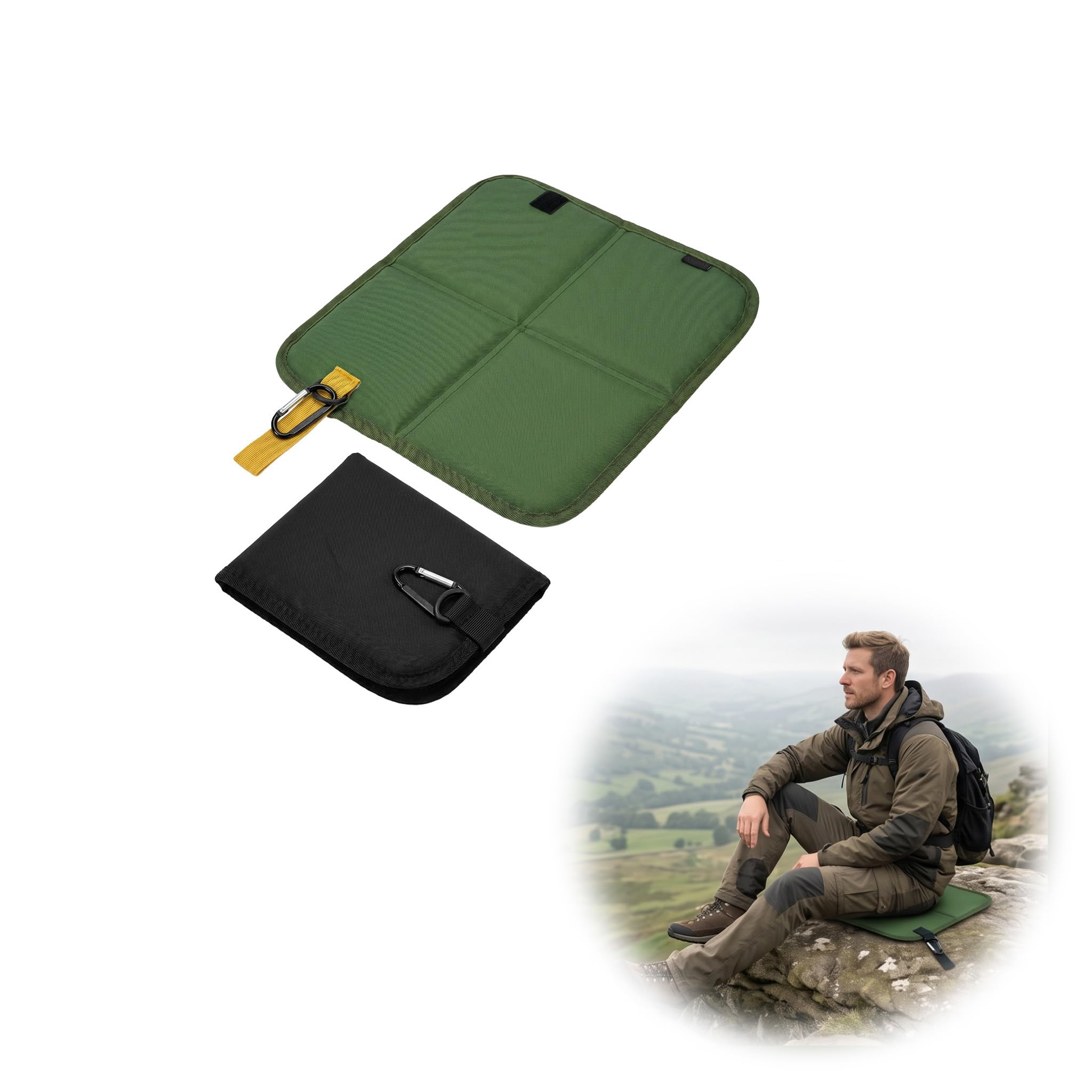 Lightweight Insulated Waterproof Folding Camping Mat, 2 Pcs Sit Mat