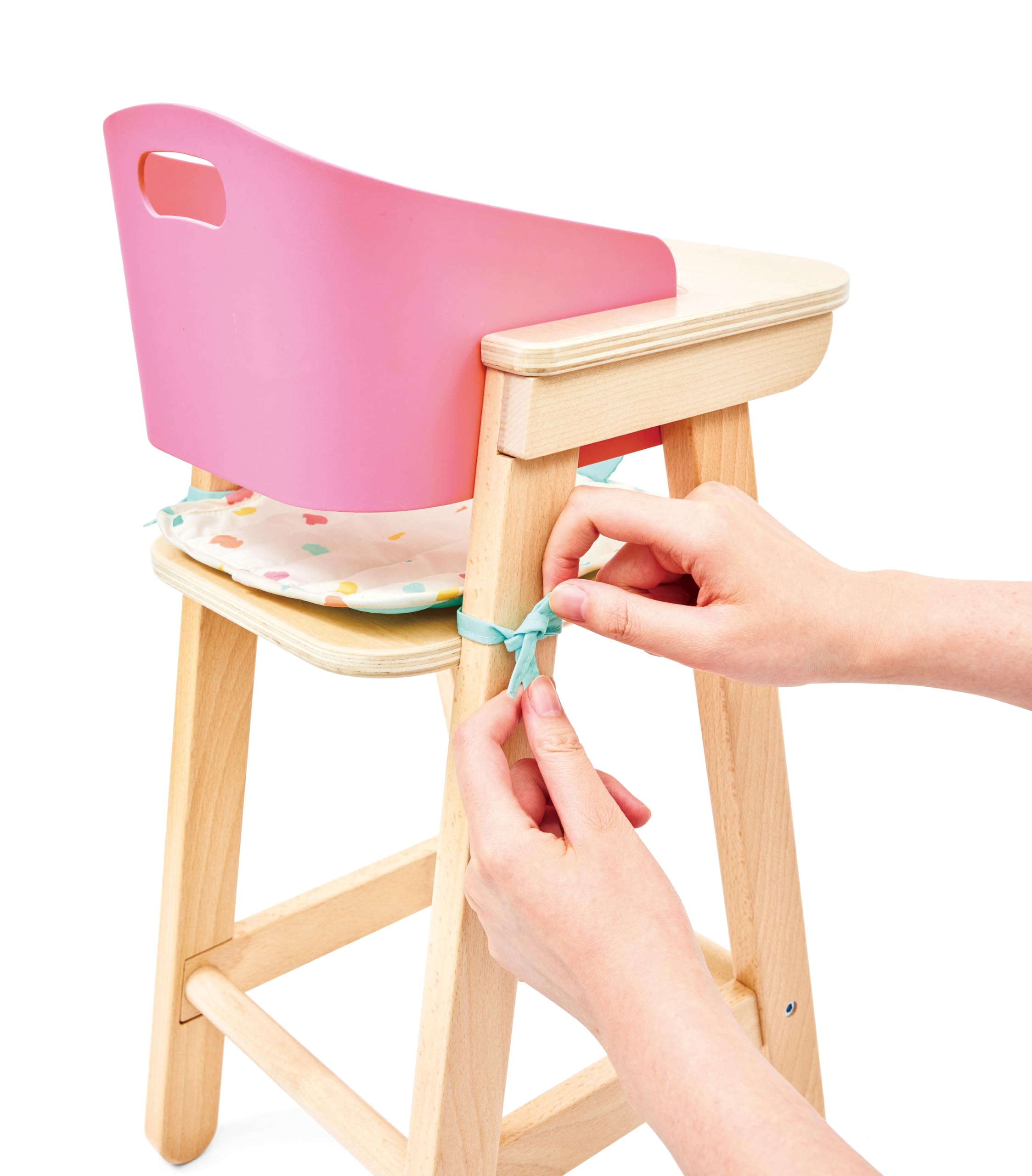 Hape Seggiolone per bambole "Sweet Treats", accessorio per bambole da gioco, seggiolone in legno