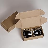 Vista 4 de Paquete de 50 cajas de envío pequeñas de 6.5 x 3.2 x 2.2 pulgadas, cajas de cartón corrugado marrón, caja de embalaje de correo móvil