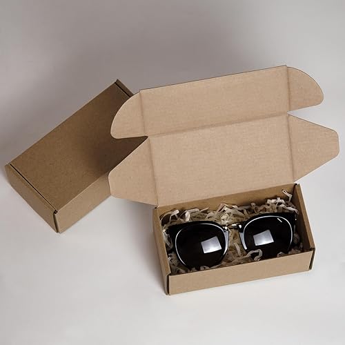 Miniatura 4 de Paquete de 50 cajas de envío pequeñas de 6.5 x 3.2 x 2.2 pulgadas, cajas de cartón corrugado marrón, caja de embalaje de correo móvil