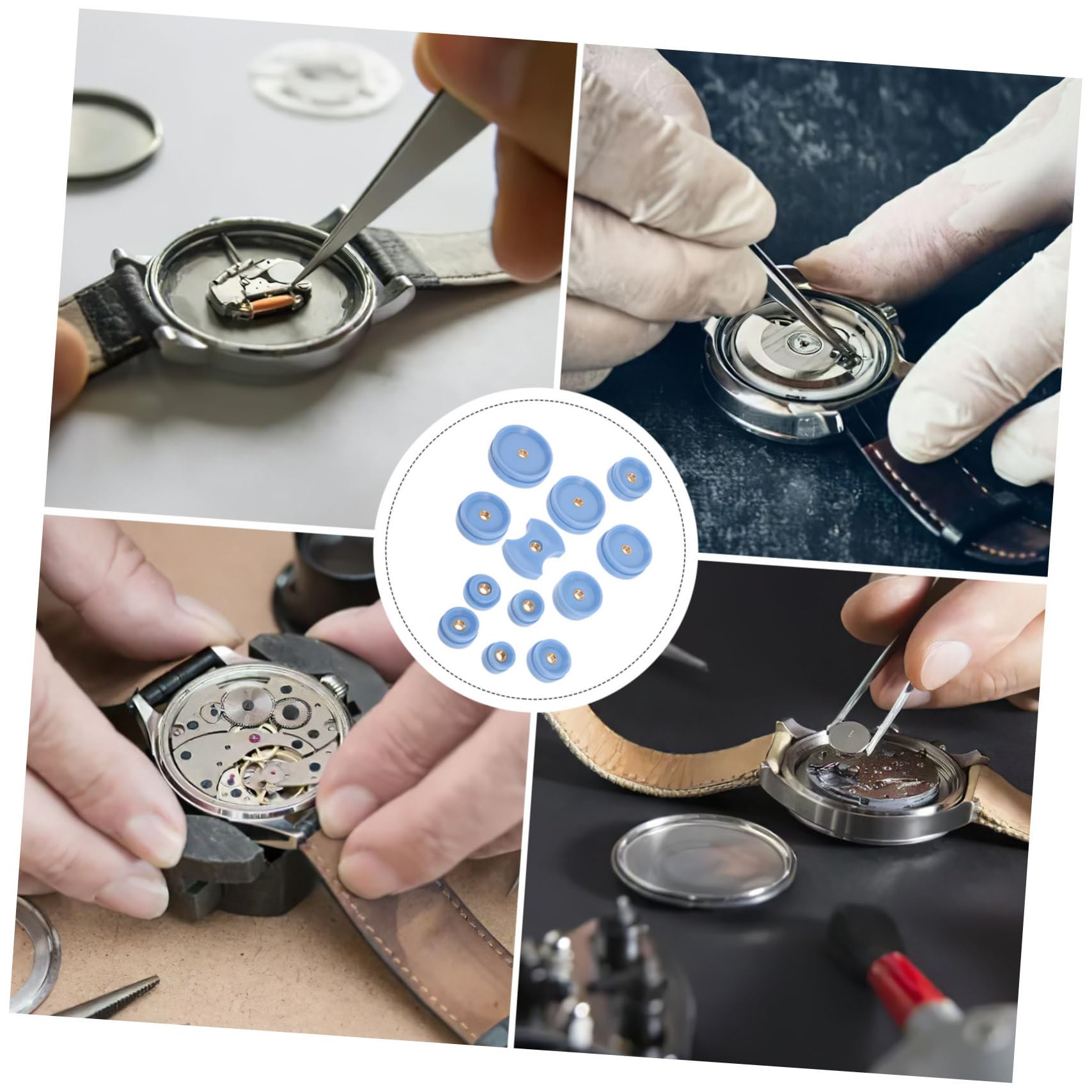 PACKOVE Kit D'outils de Réparation de Montres en Métal Plastique 409 Pièces