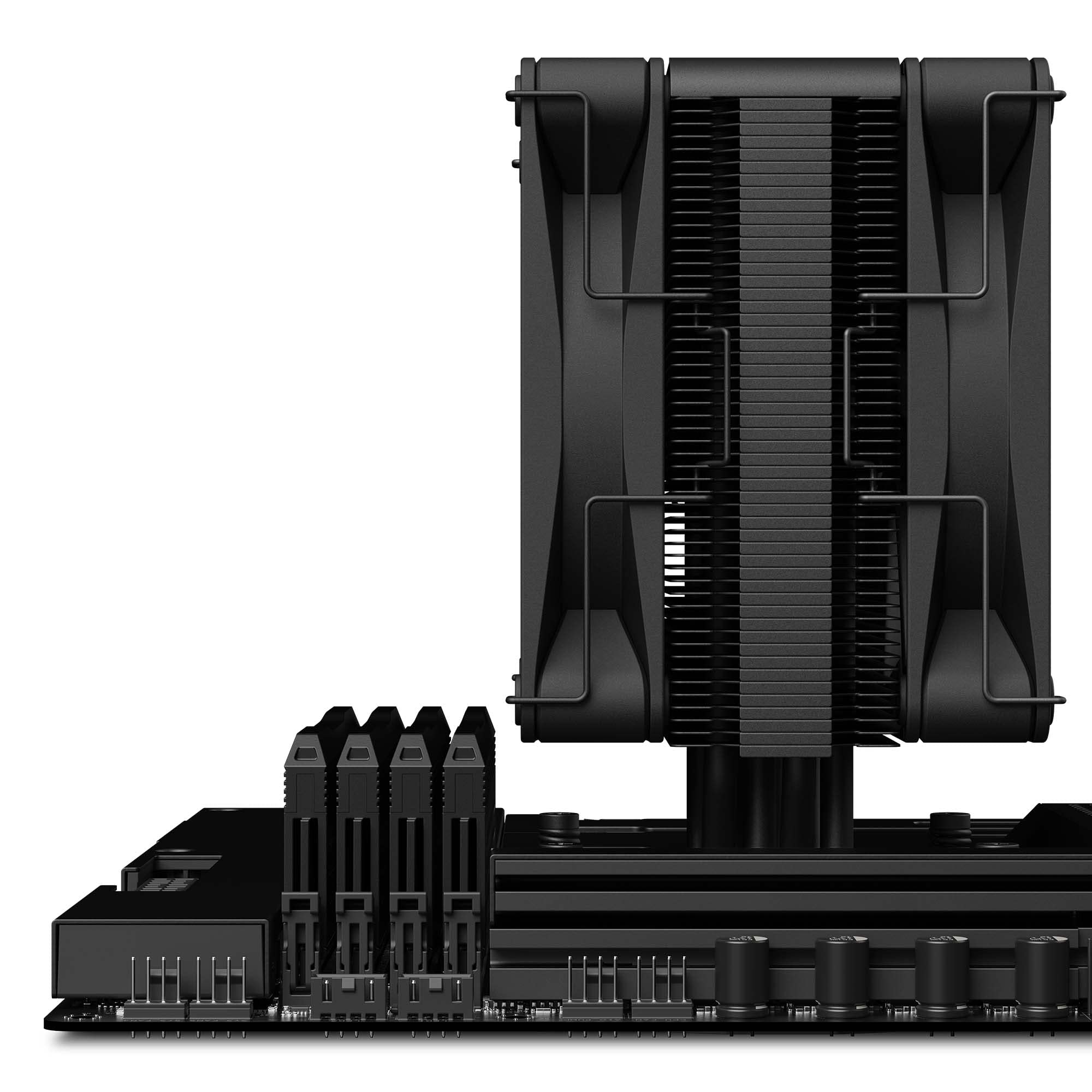 NZXT T120 Dissipatore ad aria per CPU - RC-TN120-B1 - Tubi in rame conduttivo - Cuscinetti fluidodinamici - Compatibilità AMD e Intel - Nero