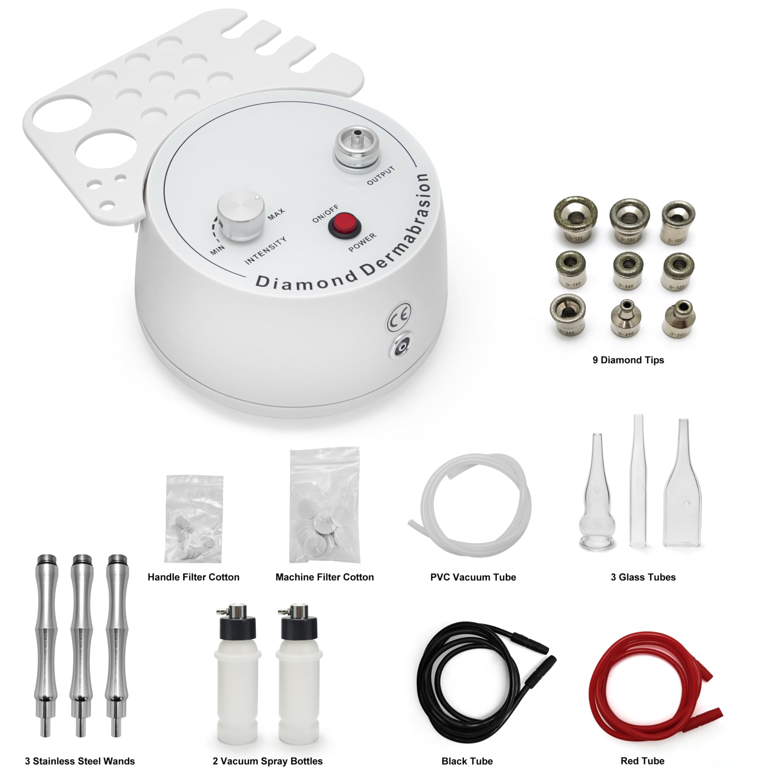 Elitzia Diamond Microdermabrasion & Hydra Spray Dispositivo de rejuvenecimiento de la piel 2 en 1 - para acné, puntos negros, refinamiento de poros ETNF108