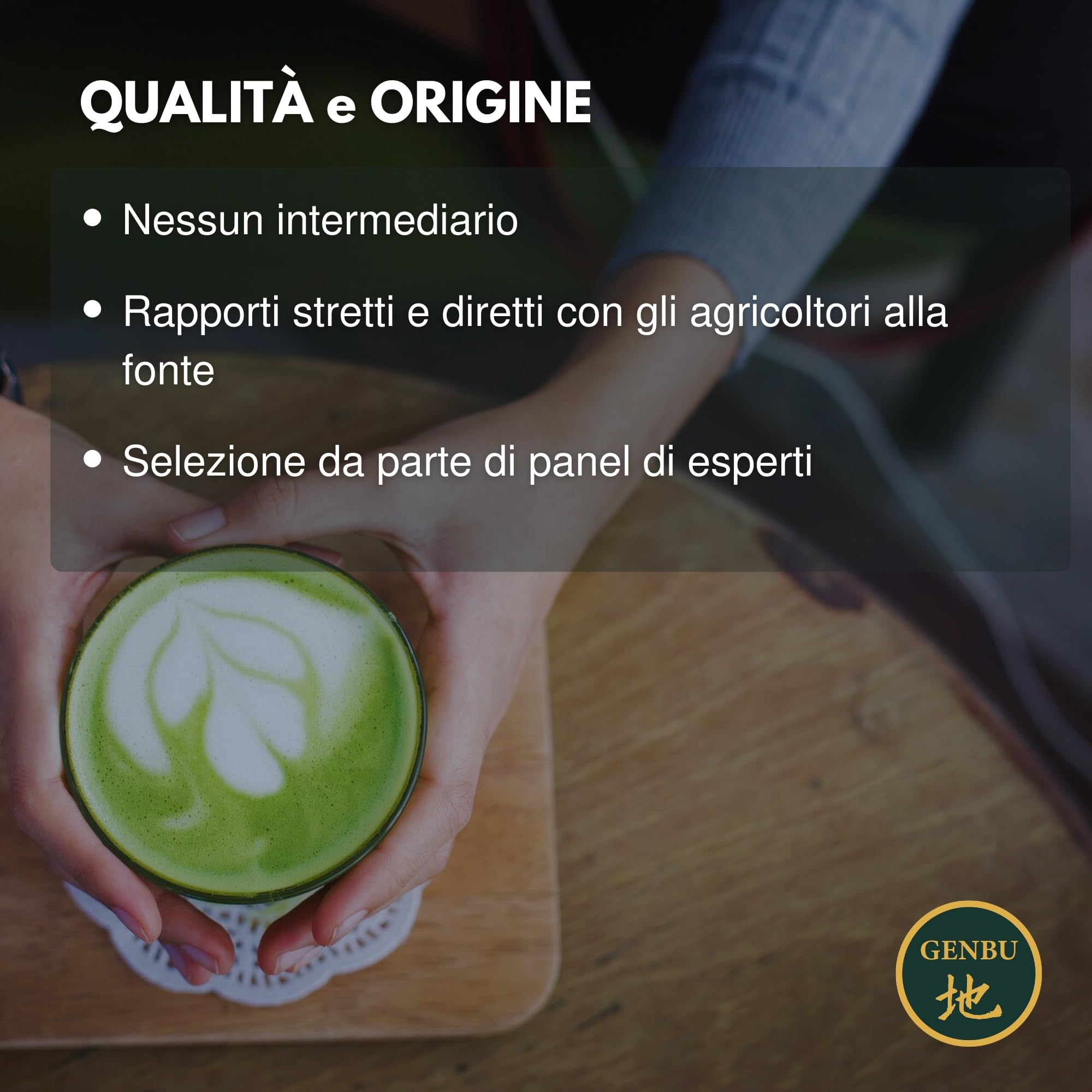 GENBU MATCHA | Matcha cerimoniale giapponese | 100 g | Tè verde matcha premium in polvere | Giappone | 100% naturale | Per matcha latte, cerimonia e ricette | Senza glutine né zuccheri aggiunti