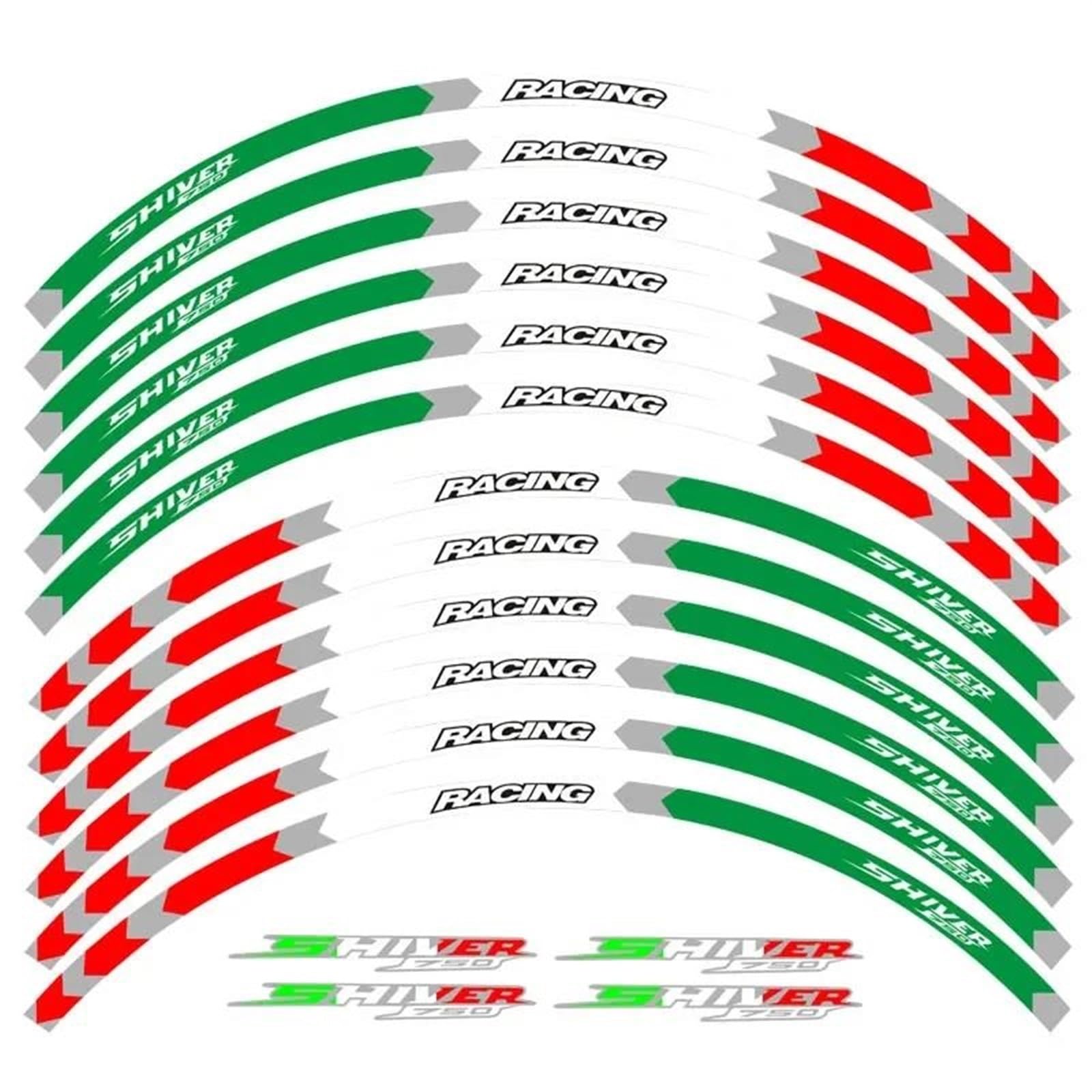 Motorcycle Wheel Stickers for Aprilia for Shiver 750 Night Reflective Decorative Rim Decorative(Color5)