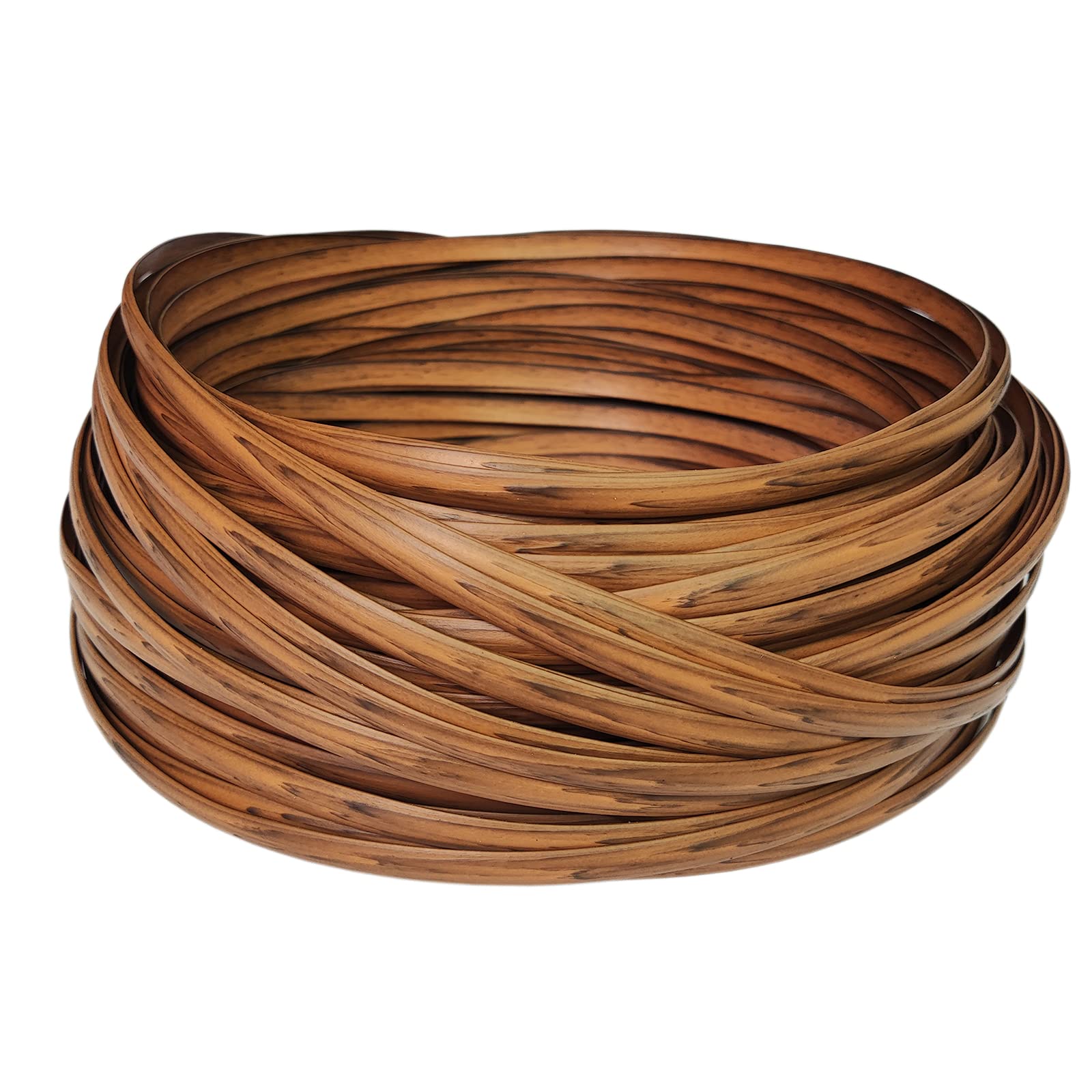 Buy Feyart 8mm 65m Multi Brown PE Rattan Strip for Outdoor Rattan Furniture Repair, Wood Grain