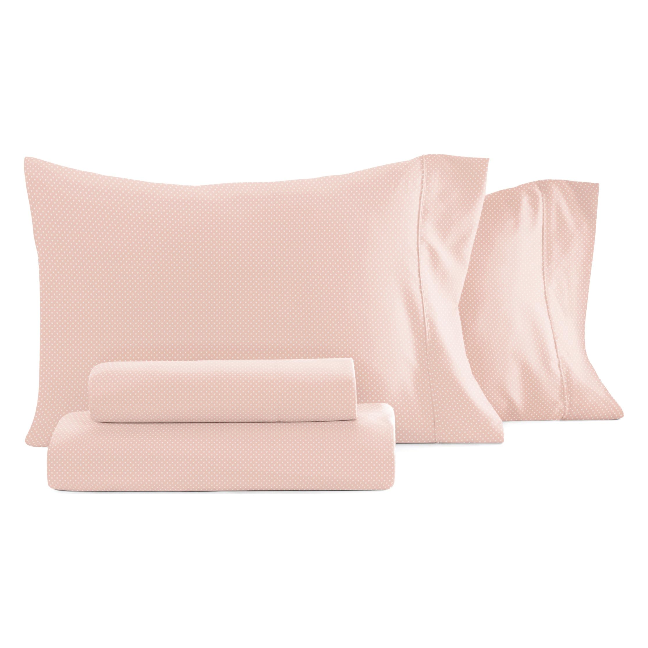 Linen Market 4 Piece California King Bedding Sheet Set (Pink Hearts) - Sleep Better Than Ever