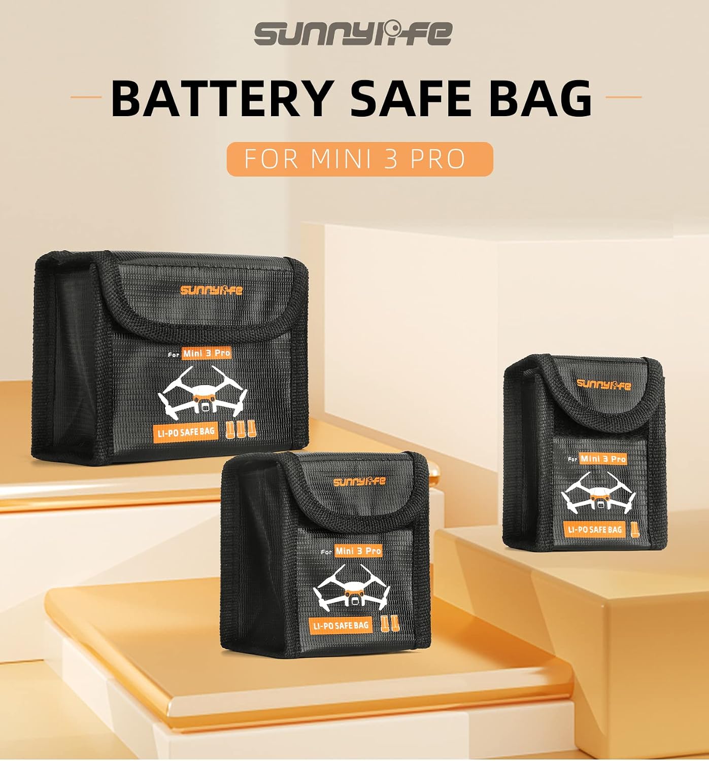 MOUDOAUER LiPo Battery Safe Storage Bag Anti-Explosion Protective Case for DJI Mini 3 Pro Spare Part Accessory