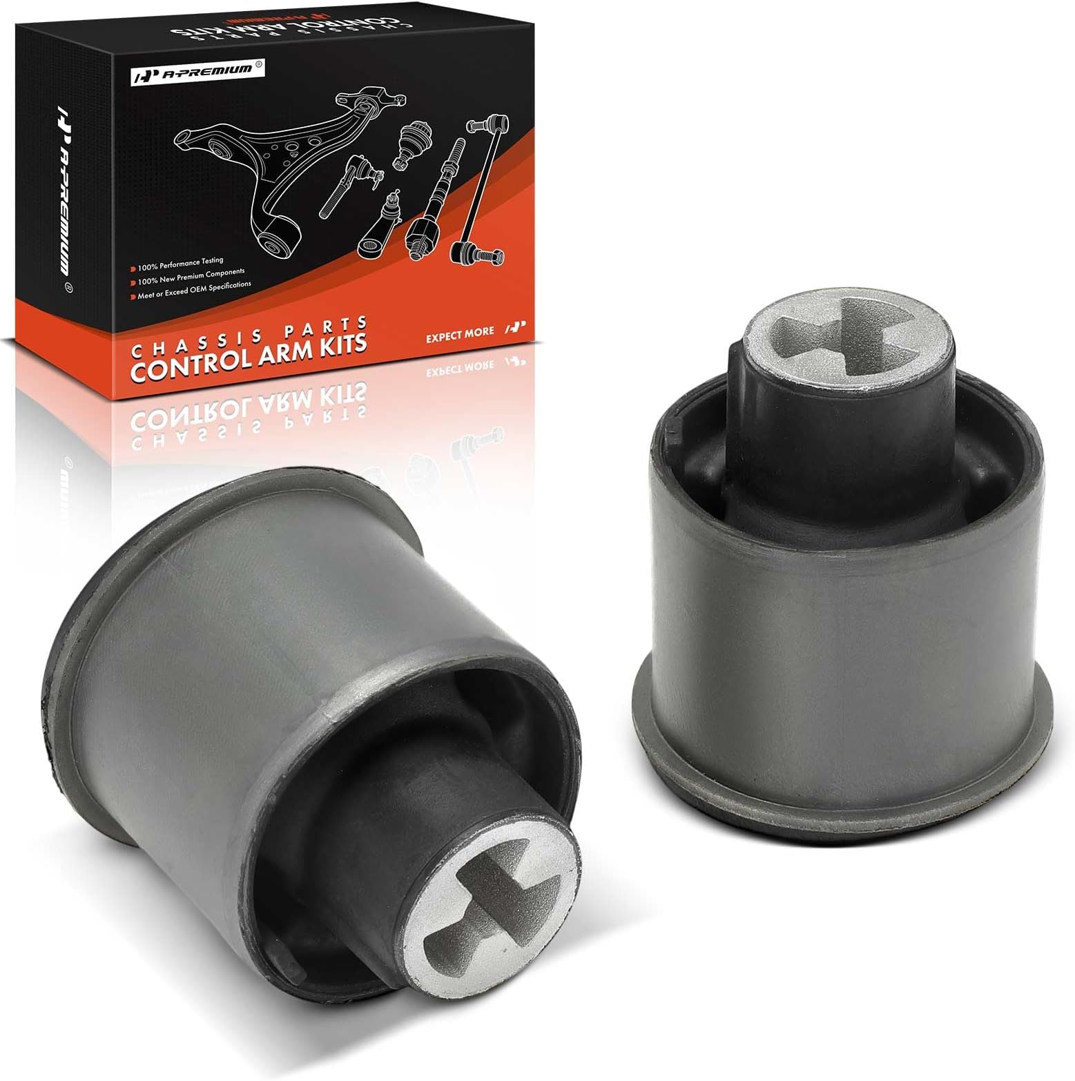 A-Premium 2 x Rear Axle Pivot Bushing Kit, Compatible with Volkswagen Jetta 1999-2006, Golf 1999-2006/2010/2013/2015, Golf City 2007-2010, Beetle 1998-2010 & Audi TT 2000-2006