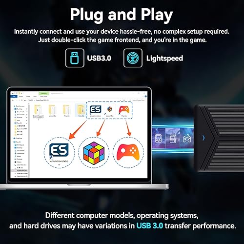 Miniatura 4 de 5TB Retro Game Console with Built in 60649 RetroVideo Games, Emulator Console Hard Drive HDD with 3 Game System, All in One Game Console Plug & Play