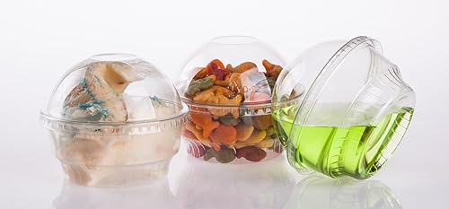 Vista 9 de Golden Apple, 9 oz-30ct plástico transparente Sundae tazas sin tapas. Cuencos desechables para postre, postre congelado