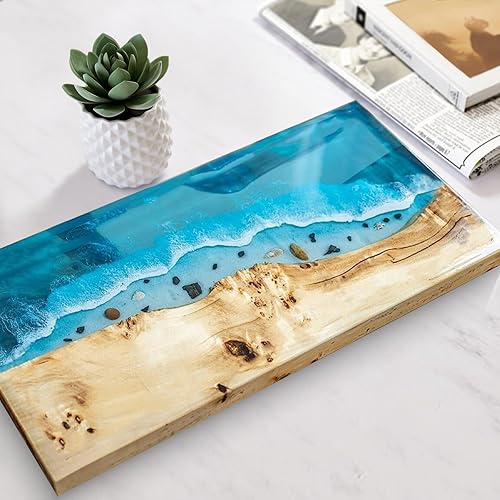 Miniatura 6 de Molde de resina epoxi extra grande 22.63x11.81x1.38 pulgadas, moldes de resina reutilizables para mesa de río, mesa de café, bandejas, tablas de