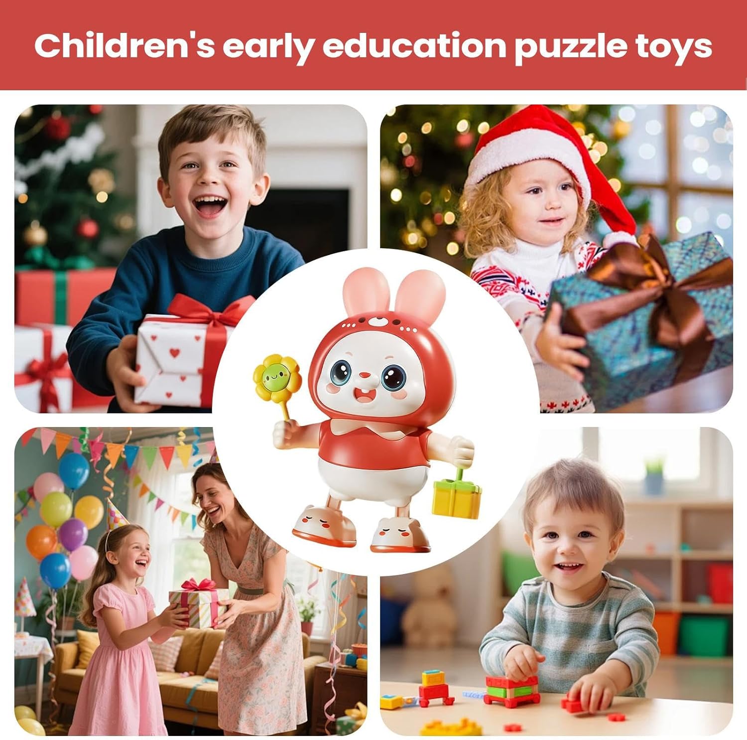 Genérico Rabbit Toys for Children,Dancing Pet with 48 Songs,Easter Rabbit Interactive Electric Toy - for Training Headlift Children Night Library
