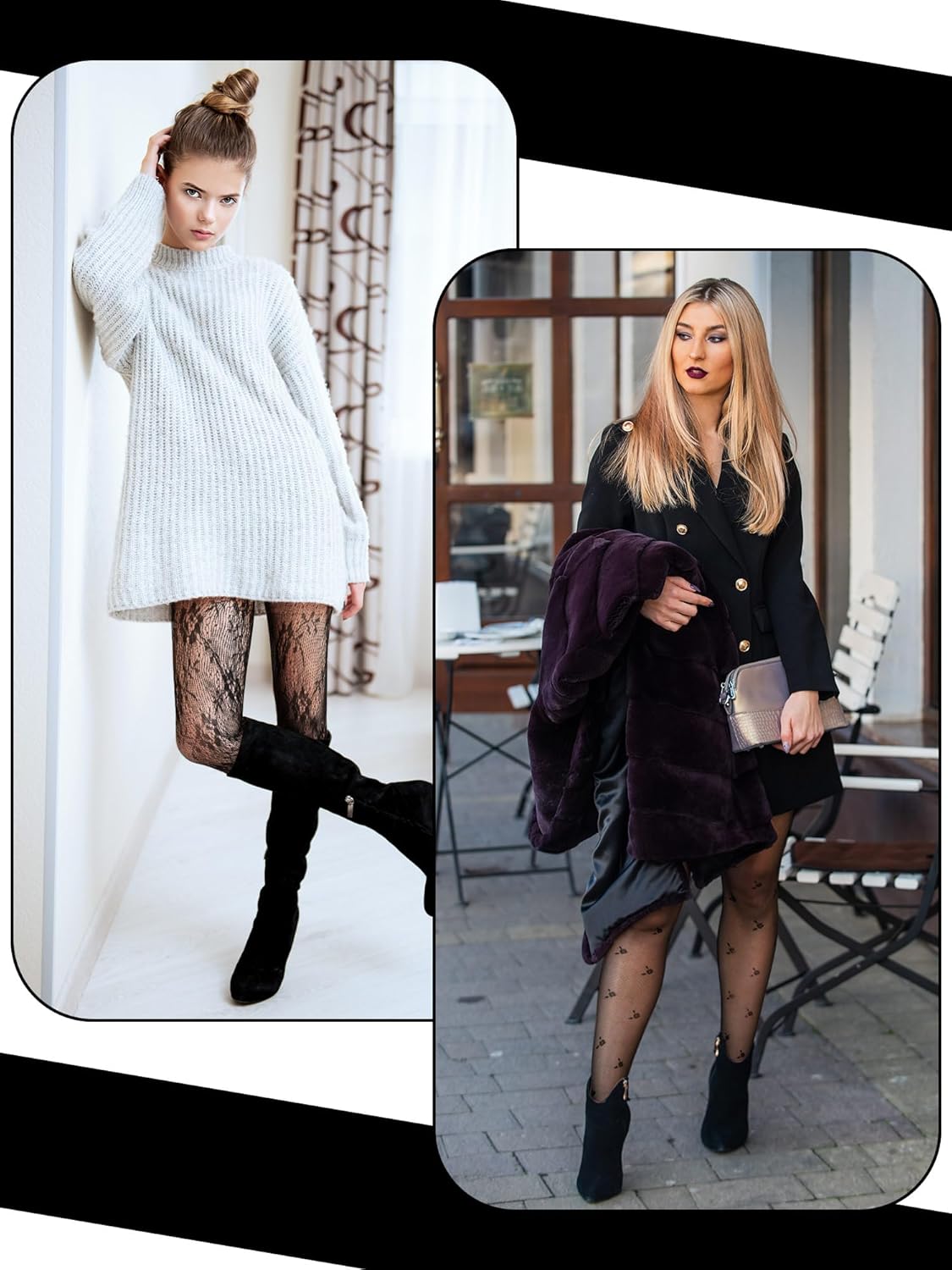 Ramede 6 Pairs Fishnet Stockings Women Thigh High Waist Lace Tights Patterned Fishnet Leggings Pantyhose for Halloween - Image 6