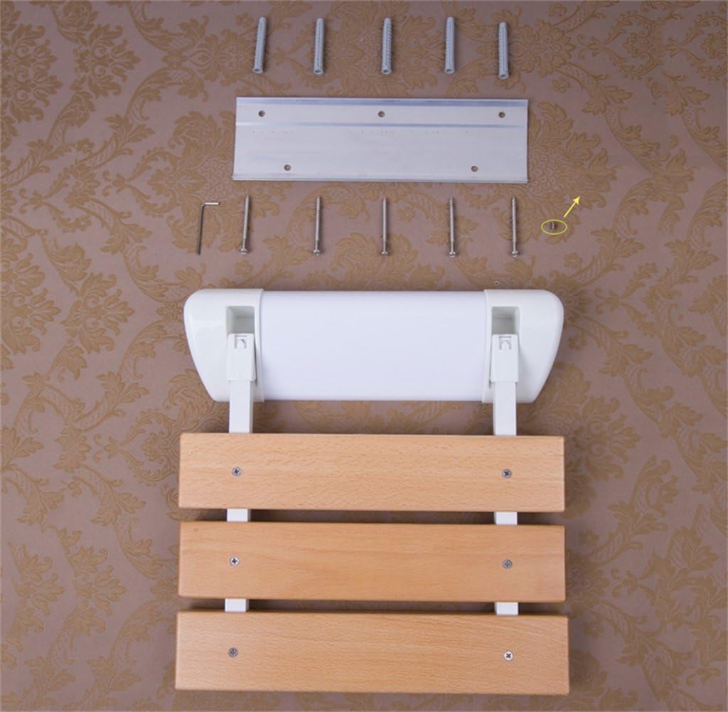 Bath Stools,Shower Stool Bathroom Lasting Durable Non-Slip Bath Chair Wall-Mounted Folding Stool Elderly/Pregnant Women/Disabled Change Shoes Stool Bathing Safe Seat Chair