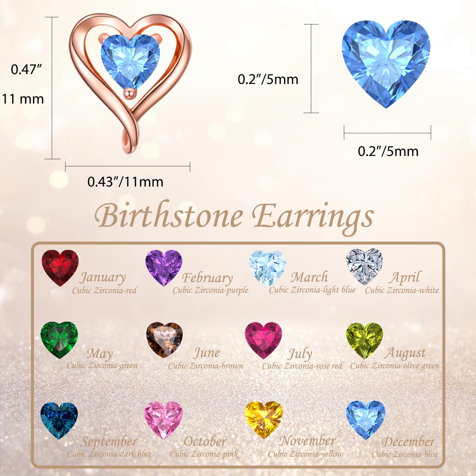 LAVUMO Pendientes Mujer Plata de ley 925/Latón Pendientes Joyas de Mujer Regalos en Cumpleaños Navidad Aniversario día de San Valentín para Esposa, Mamá, Novia