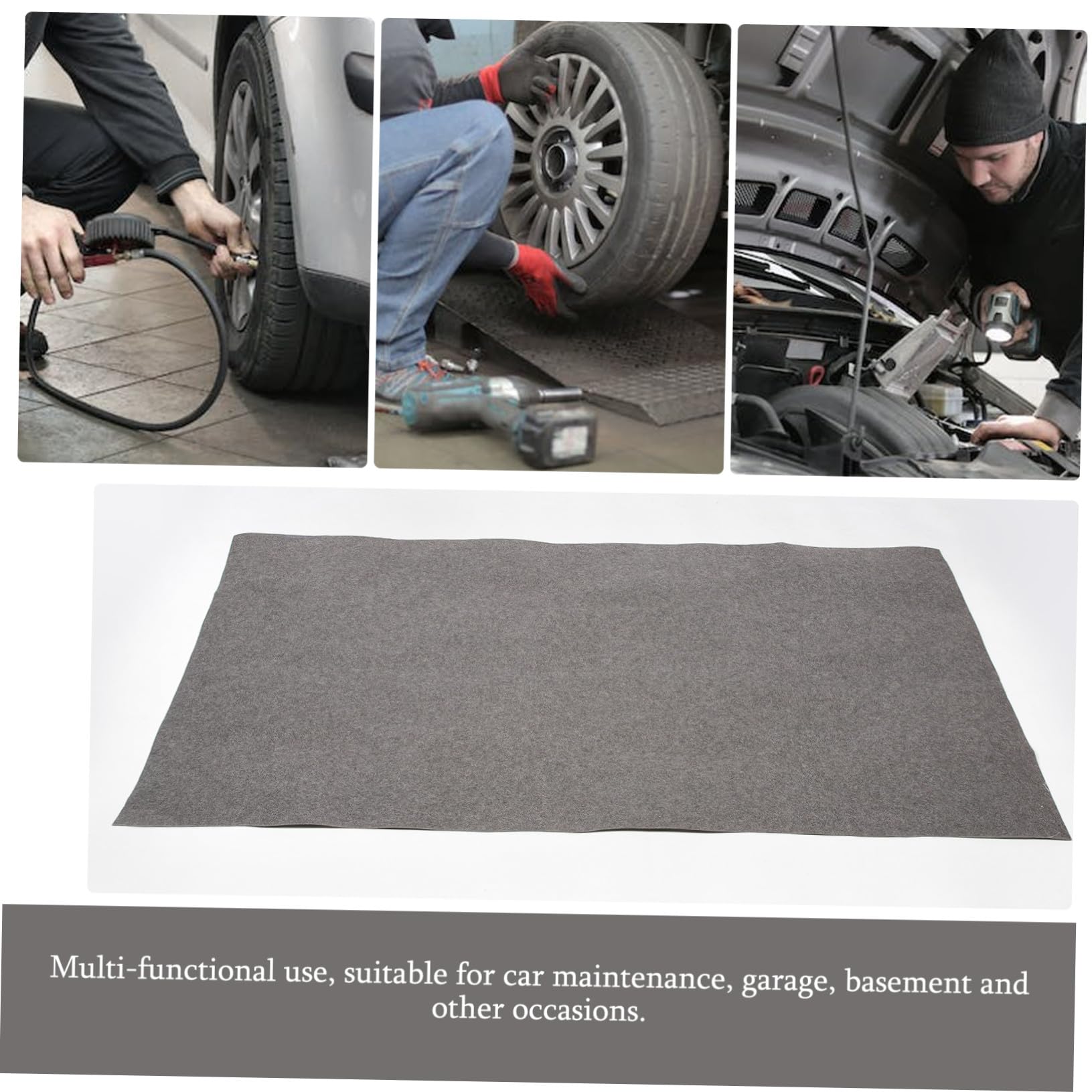 Ölmatte Ölauffangmatte Kompakte und für Garagenboden aus Filz und Leicht zu Reinigende rutschfest Schwarz für Autoreparaturen und Werkstatt