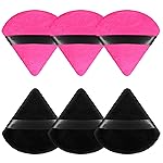 6 Pieces Powder Puff Face Soft Triangle for Loose and Body Powder, Velour Makeup Sponge Set Setting Powder Puff Makeup Tools
