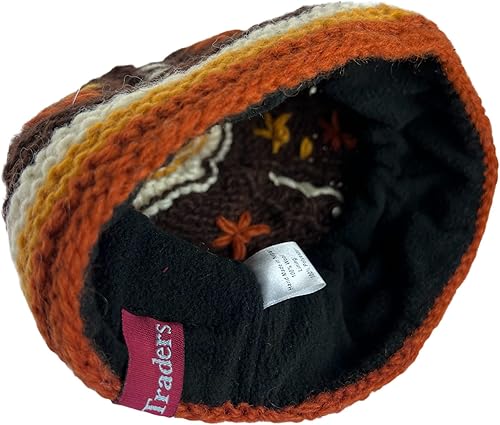 Miniatura 7 de Agan Traders 1418 - Gorro de lana de cordero cálida del Himalaya para mujer, con forro polar, manoplas sin dedos o manoplas plegables Nepal