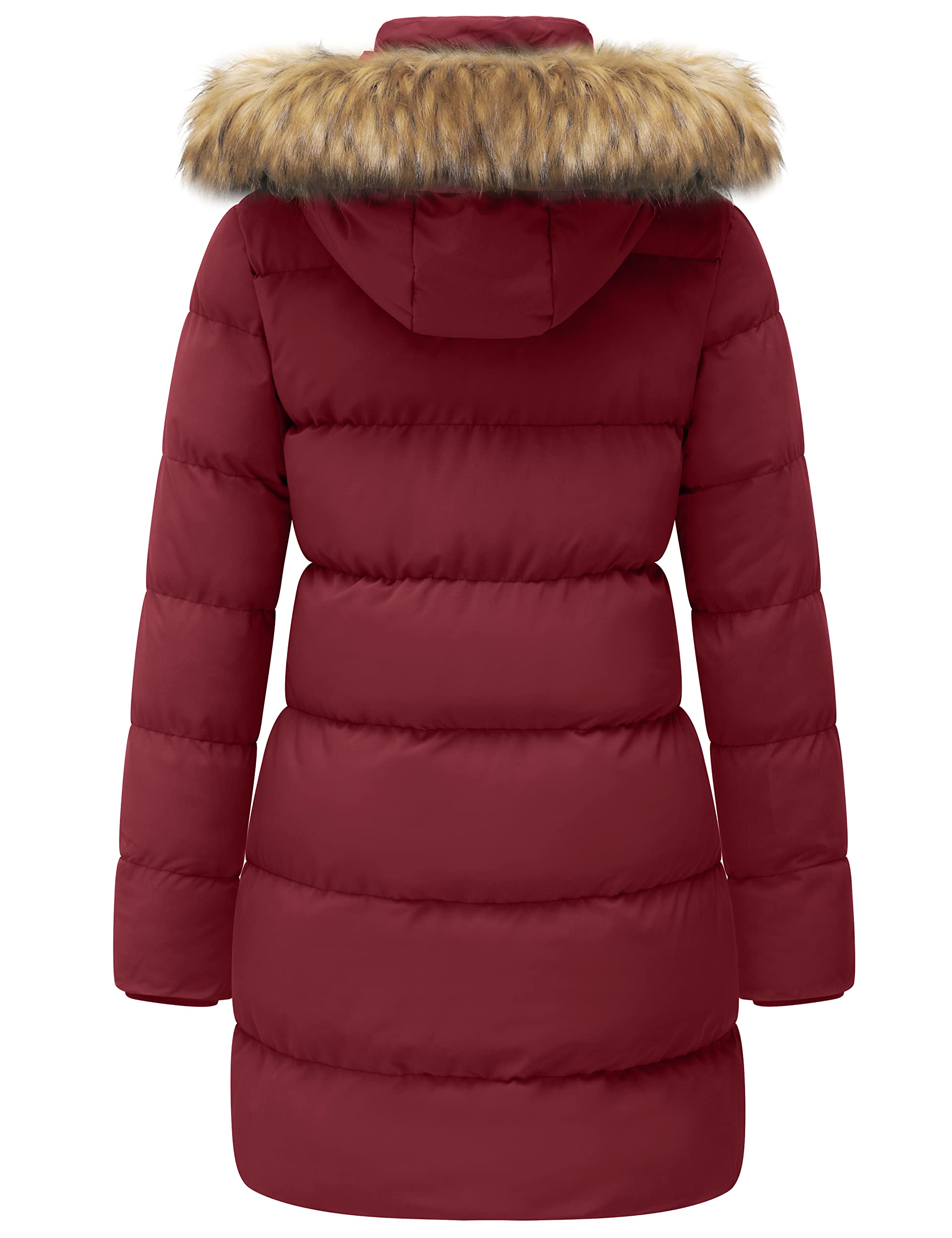 WenVen Abrigo Largo de Invierno para Mujer Chaqueta Acolchada A Prueba de Viento Chaqueta Acolchada Gruesa Abrigo Acolchado Cálido Parka de Invierno con Capucha de Piel Sintética
